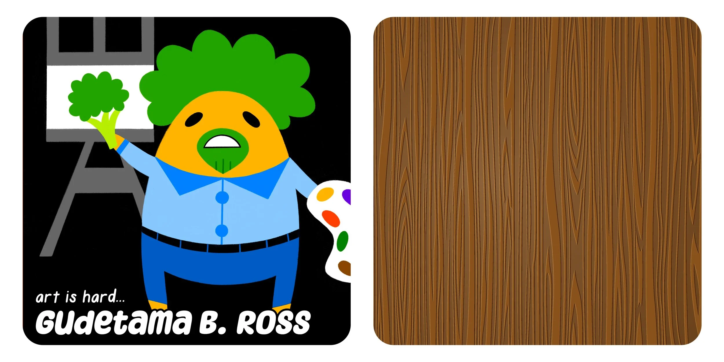 Front and Back Sided Gudetama Broccoli Ross Coaster Design