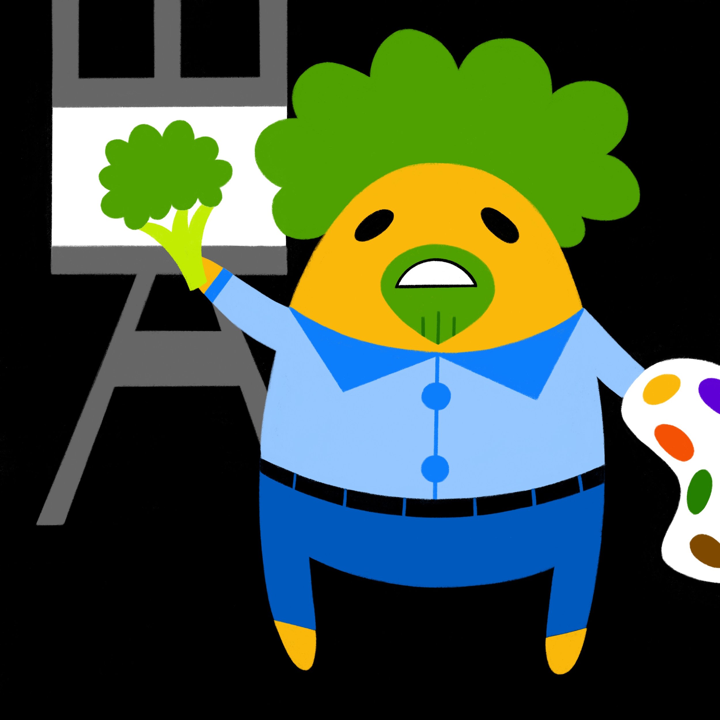 Gudetama Broccoli Ross Art
