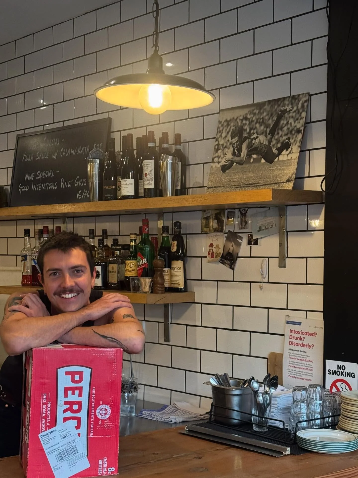 Happy hour makes Joshy smile and we think it will make you smile too. 
$5 peroni reds, $10 margs, $10 aperols!!!!! 
Every day from open &lsquo;til 6pm 💋💋

Love Rita&rsquo;s xx