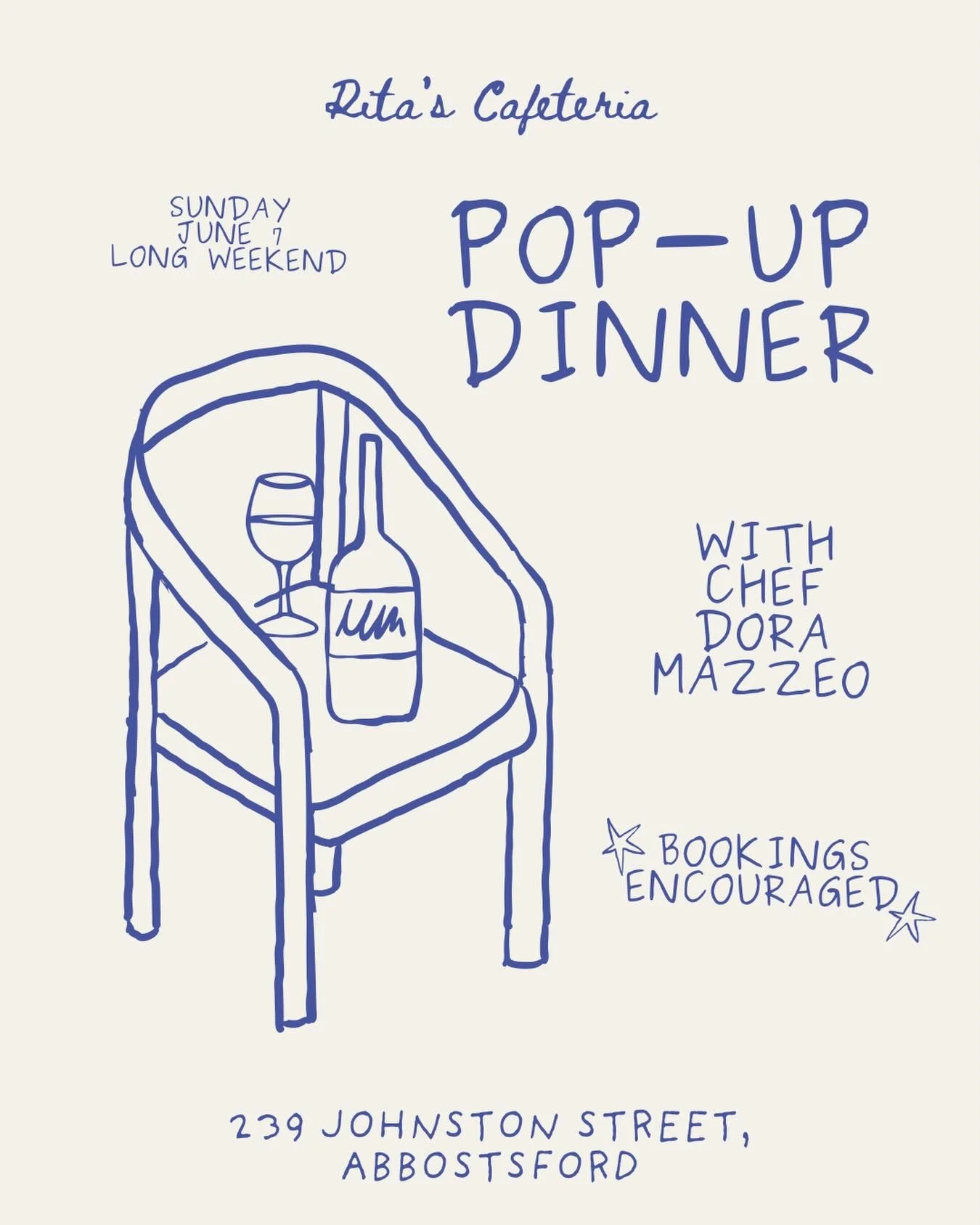 We&rsquo;re having a winter pop-up!! 
With icon and local legend @chef.doraaa who will be gracing us with her years of experience and a taste of home 🇮🇹
@tiakiforever will be on the decks 
Drinks from 4pm
Food from 5pm

Long weekend..let&rsquo;s ma