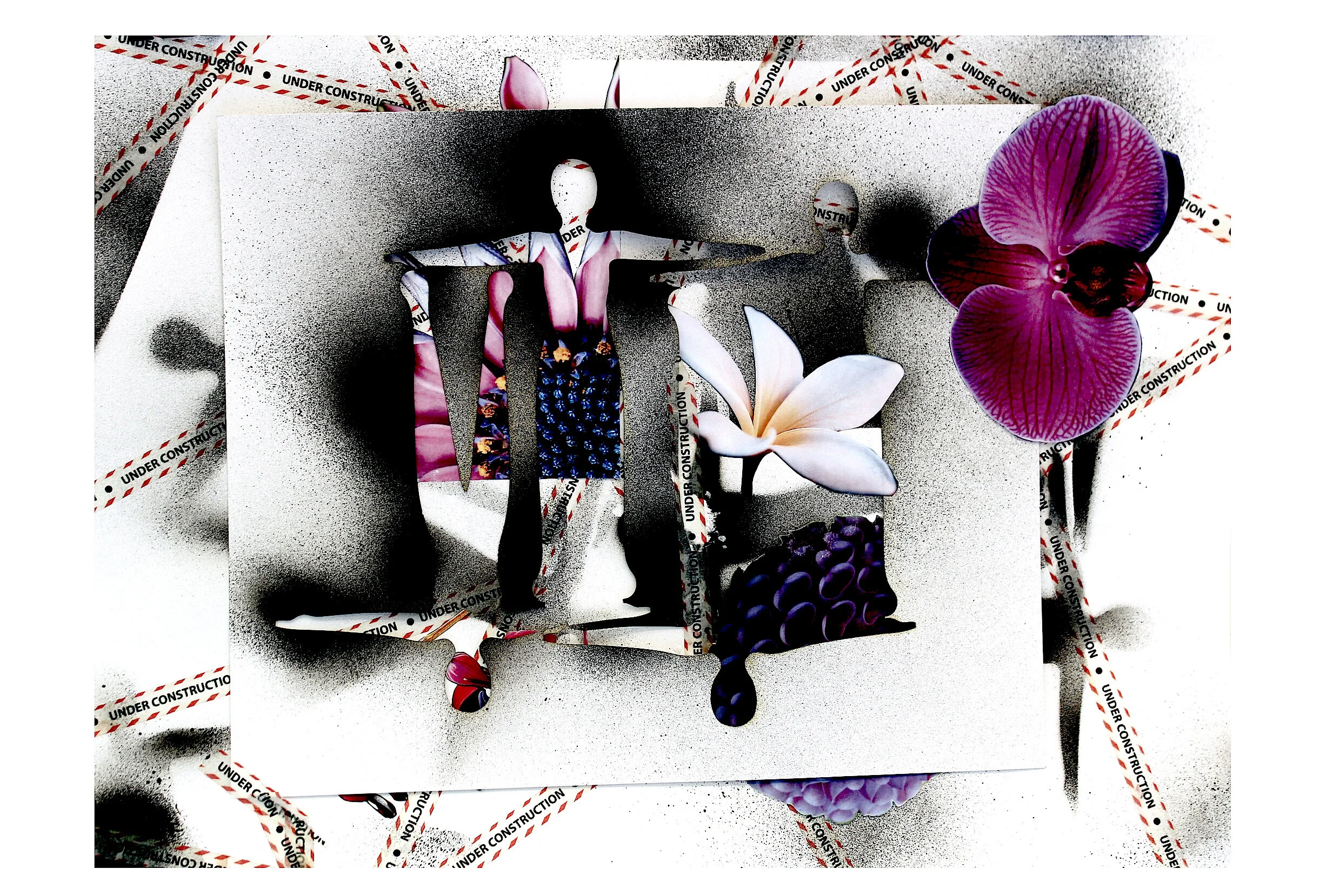 Media: Spray Paint, Collage