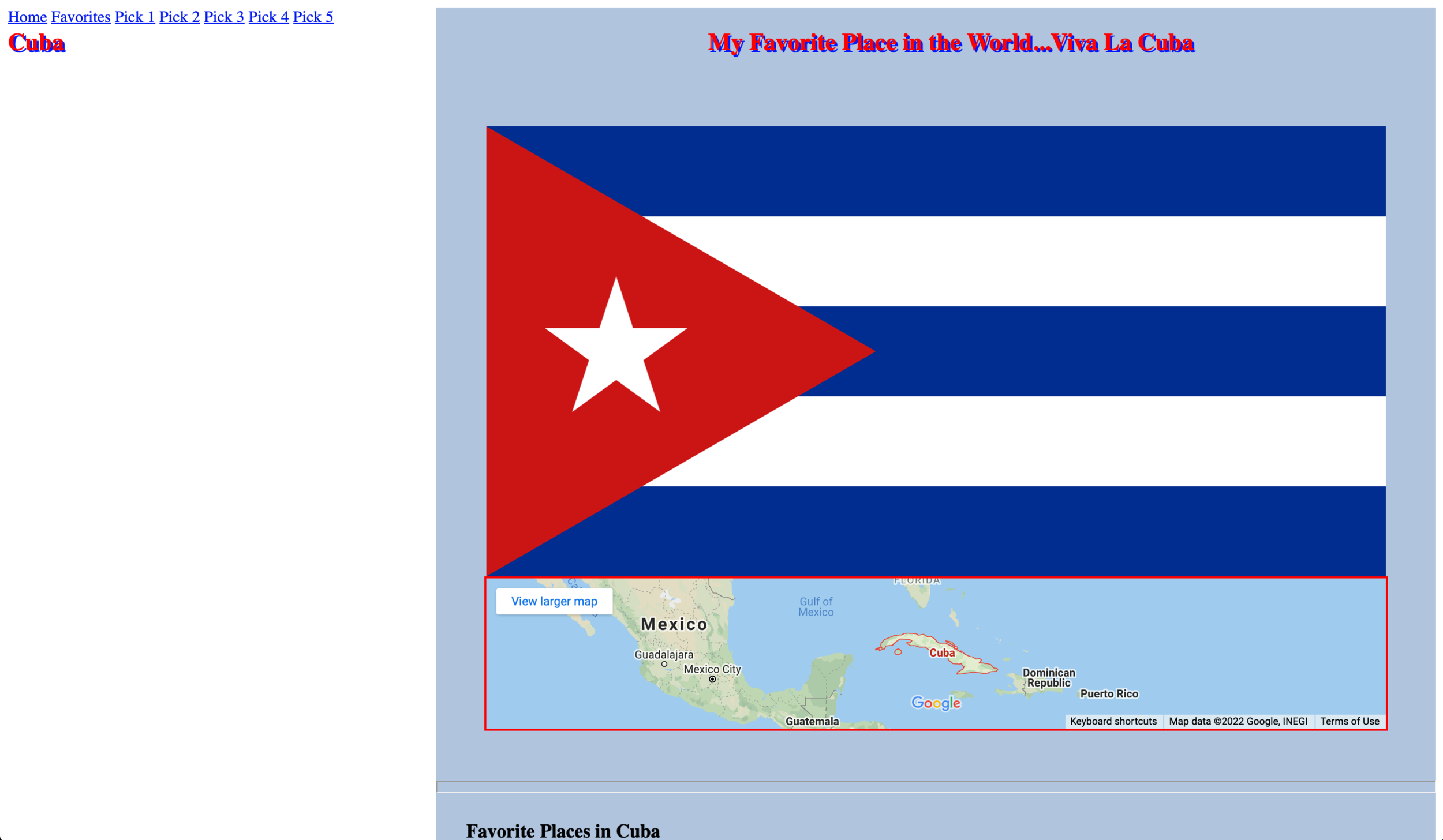 City Guide Page using HTML and CSS