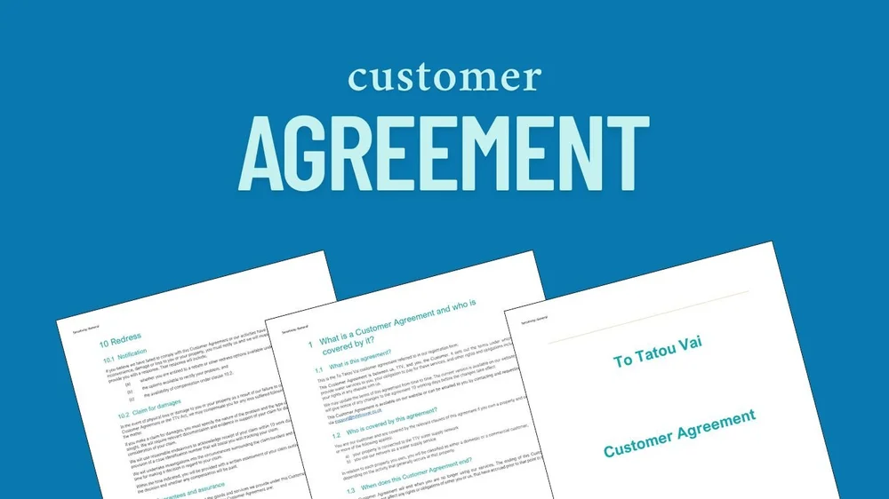 Customer Development Aggreement Customer Agreement — To Tatou Vai
