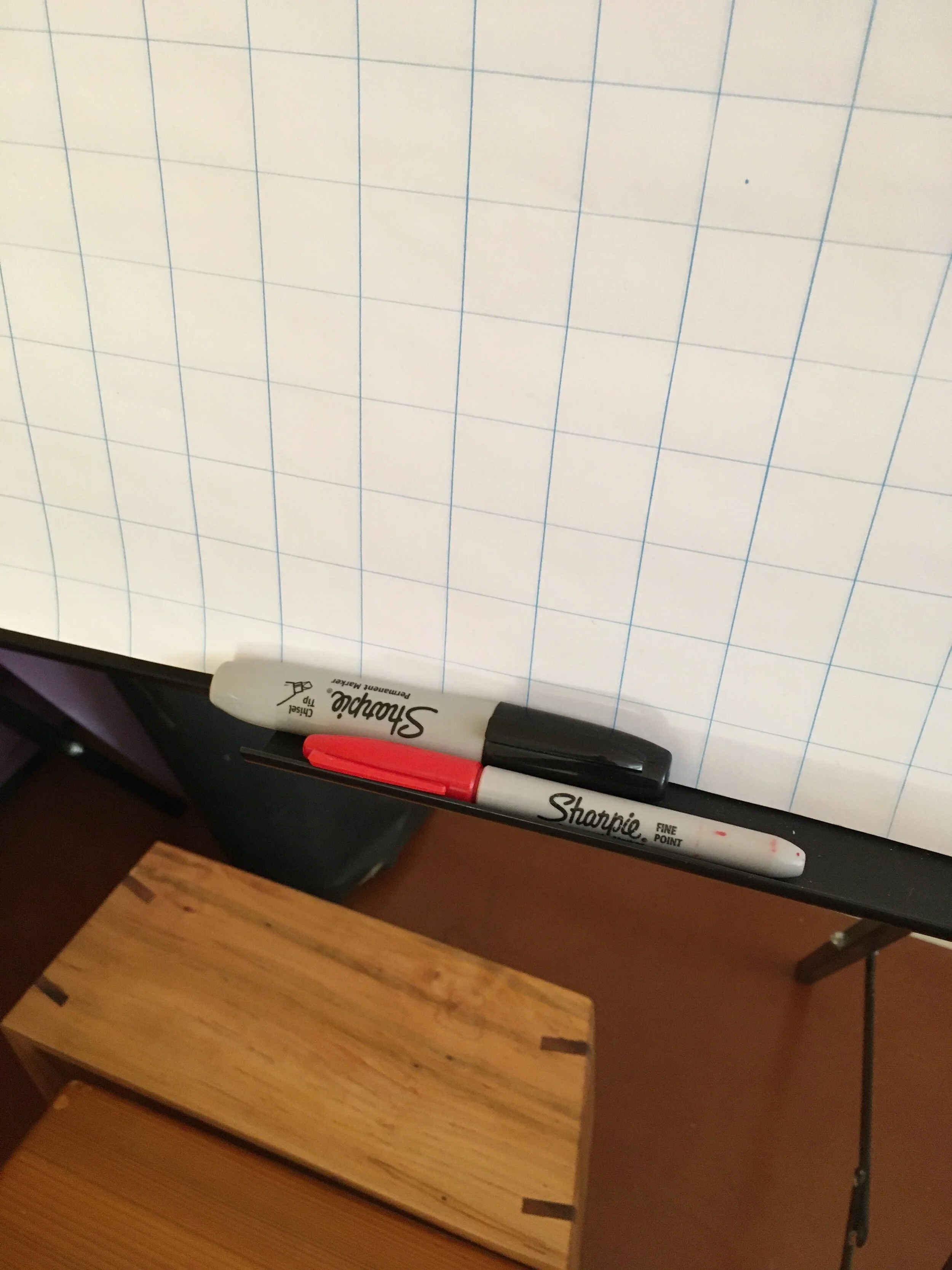 drawing paper and pens