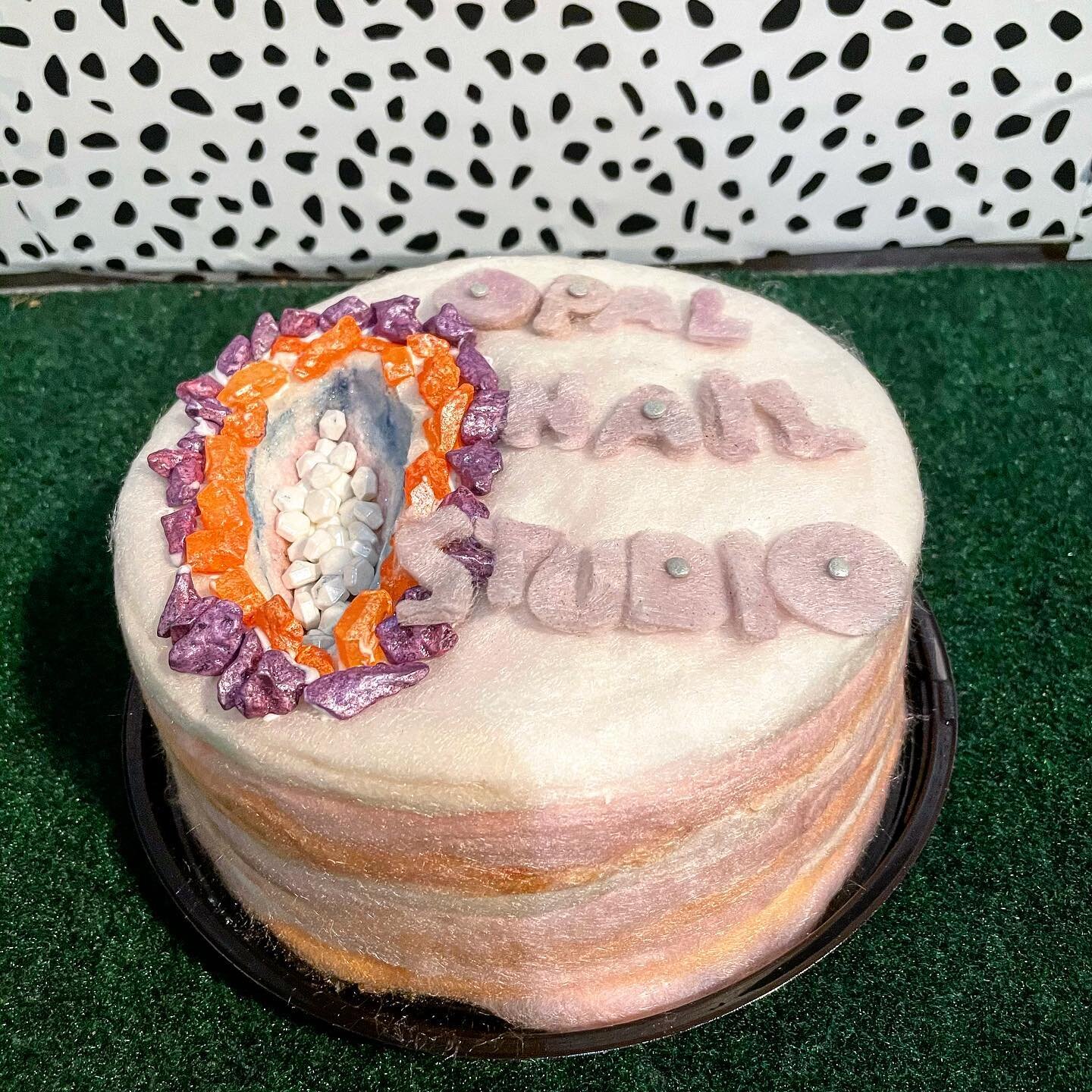 Big Congrats to @opalstudioseattle on their grand opening. We were excited to make our first geode cake for the celebration! Make sure and check them out. Not only do they provide top notch nail services, they are also impeccable artists that can mak