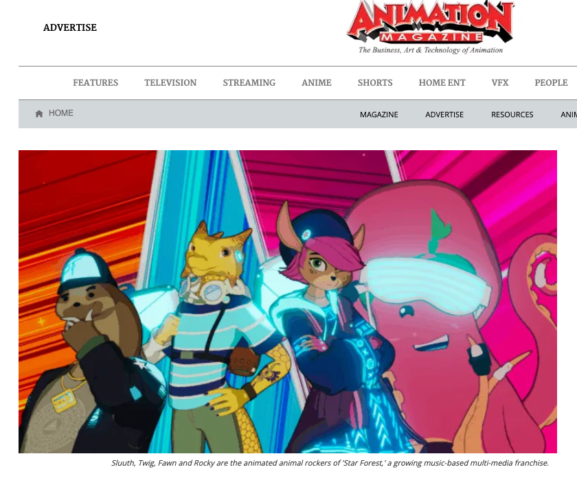 Star Forest Featured in Animation Magazine