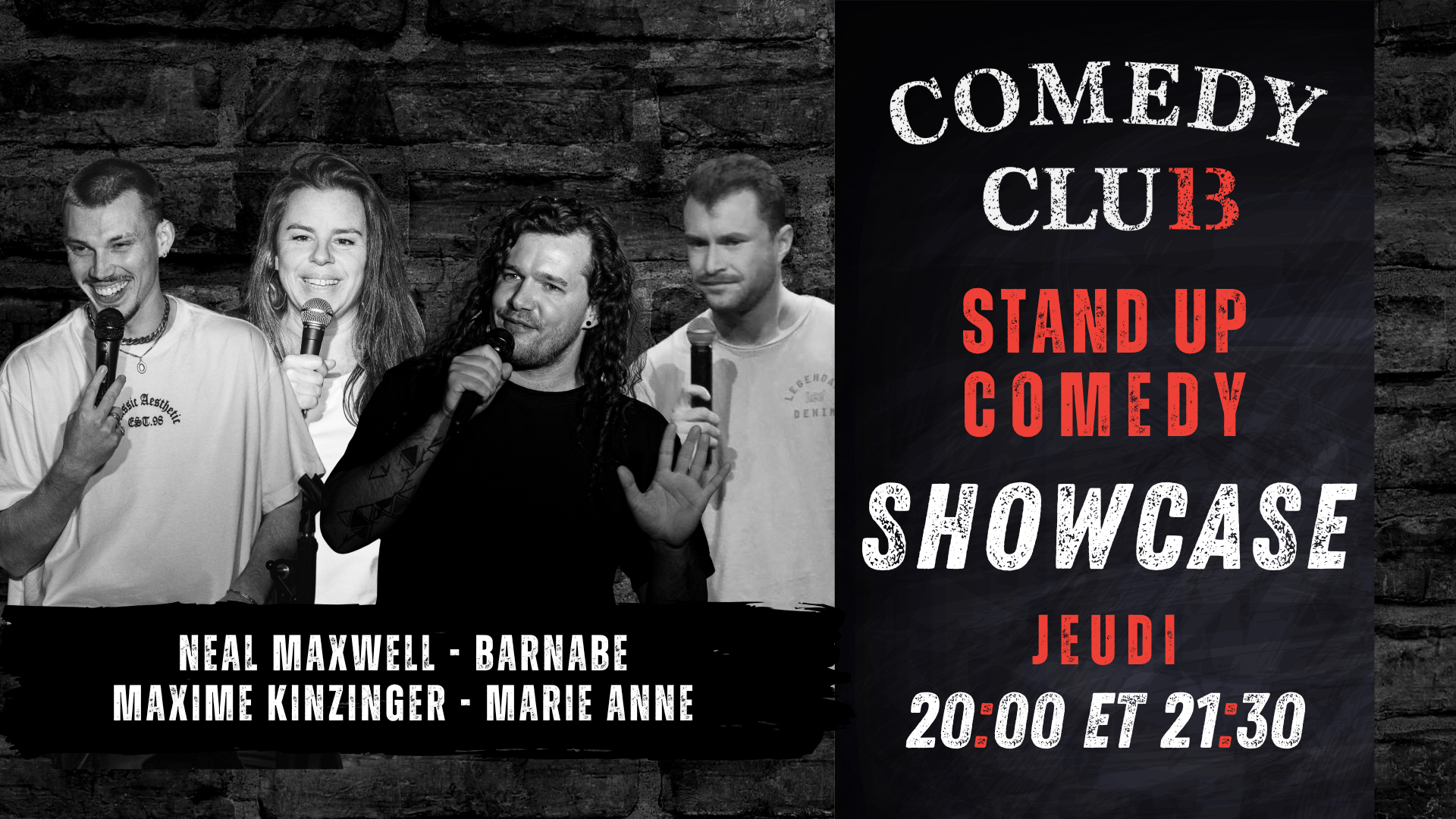 Comedy Club 13 Showcase - 11 Septembre