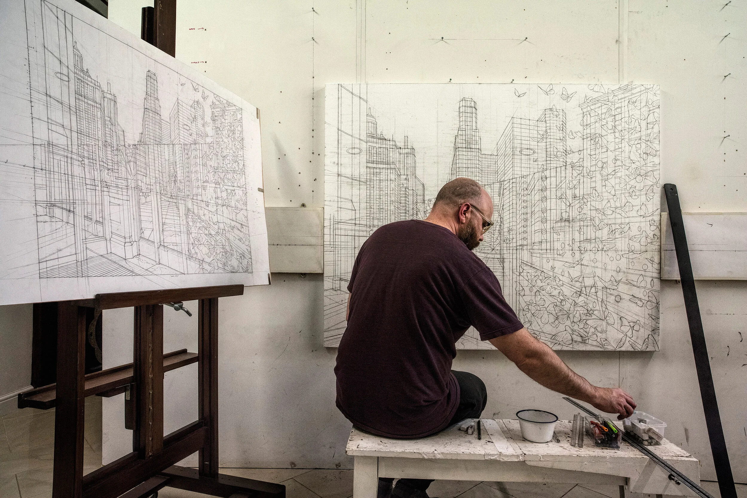  Preparatory drawings for ‘Sliding Doors’ 
