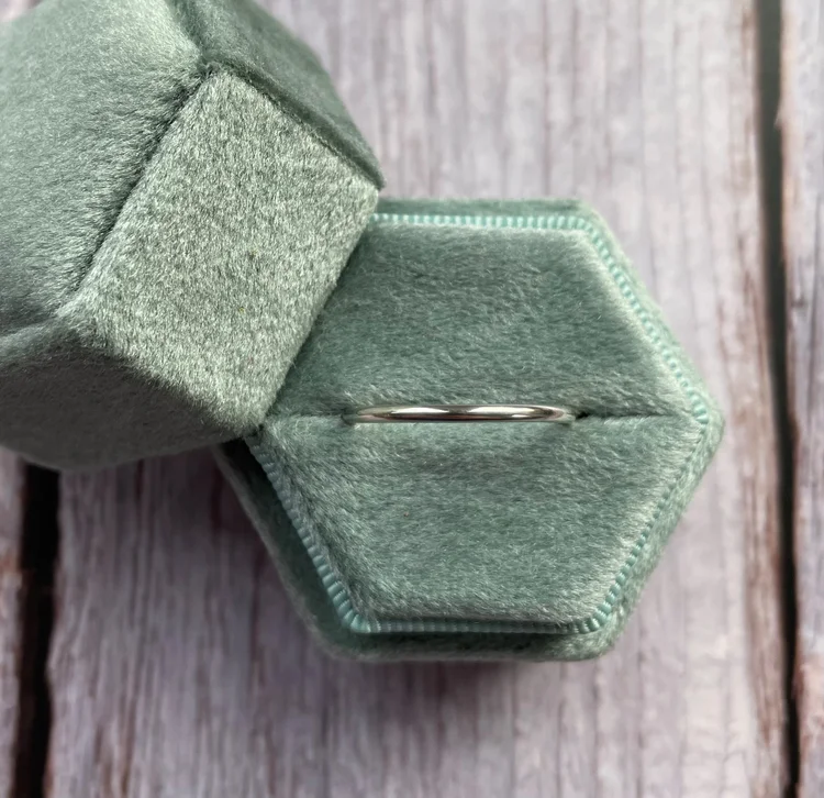 Square Inlay Stacker Ring