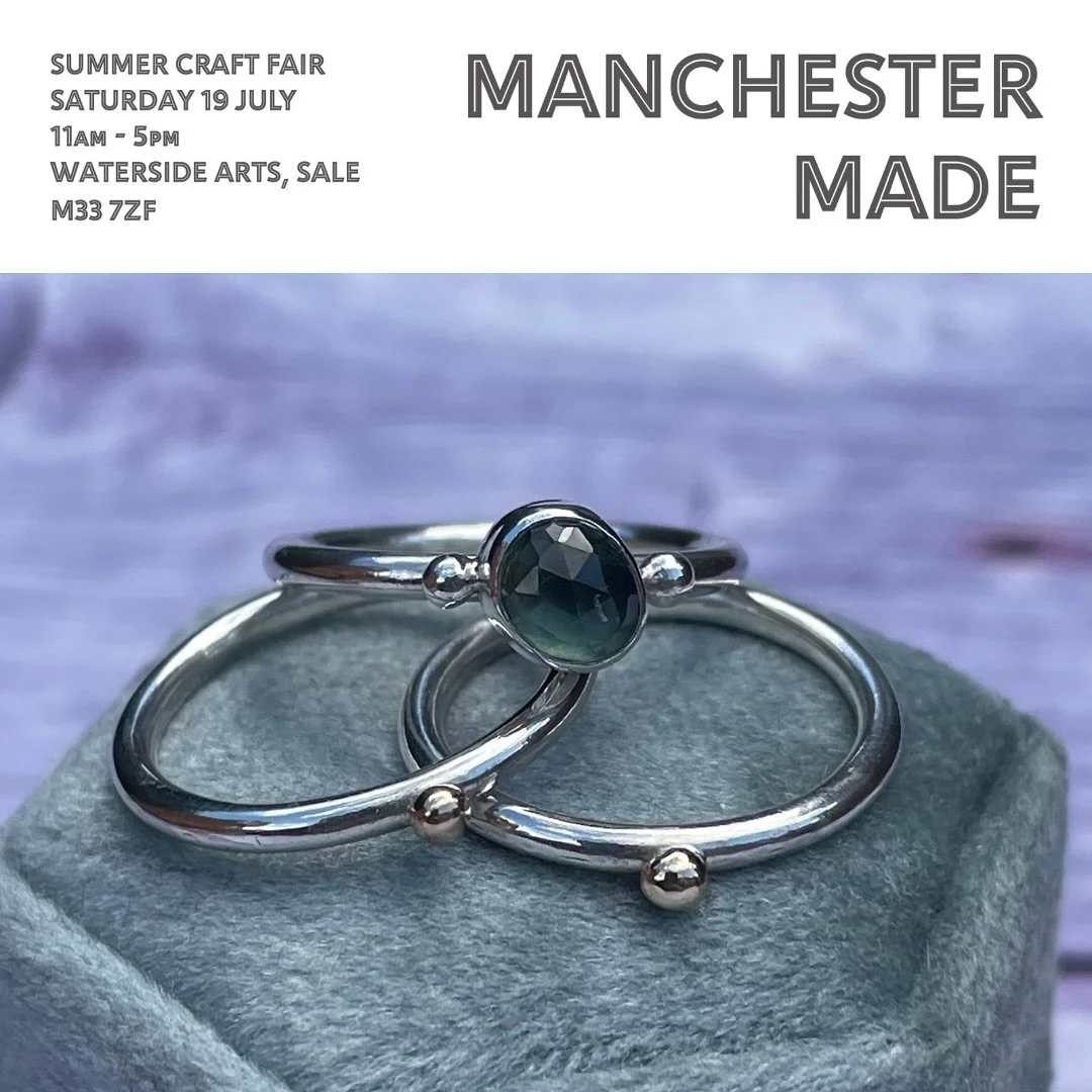 ⭐️Waterside Arts, Sale
⭐️Saturday 19th July
⭐️11am - 5pm

Two weeks on Saturday I&rsquo;ll be joining lots of other lovely local designer/makers again at the Manchester Made Summer Craft Fair, upstairs at Waterside Arts in Sale. 

Come along and say 