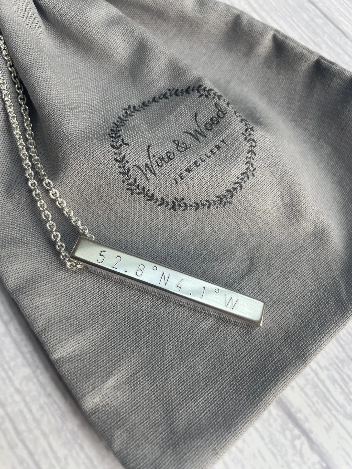 Beach Coordinates pendant