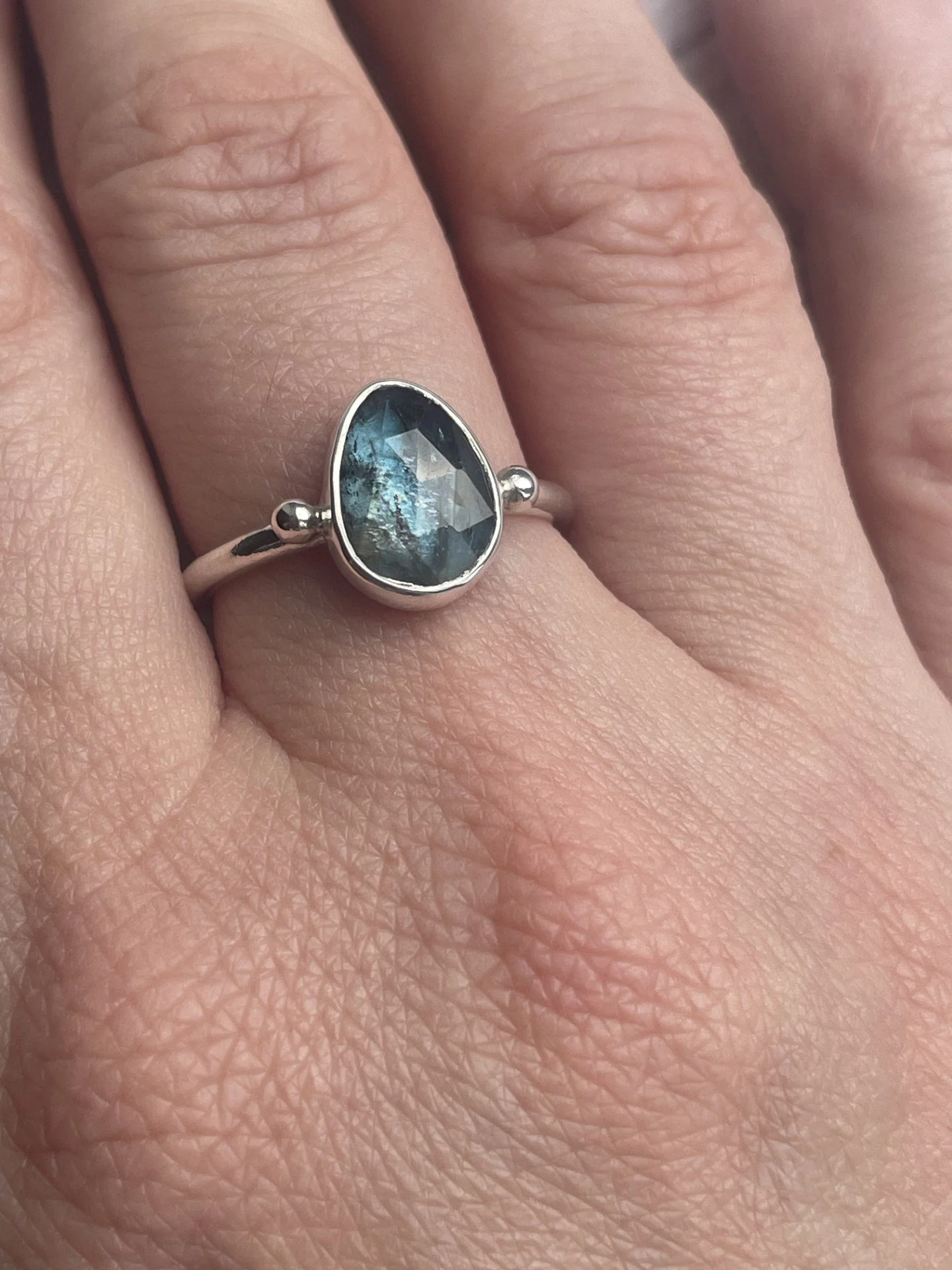 wire-and-wood-jewellery-sterling-silver-teal-moss-kyanite-ring-worn.jpg