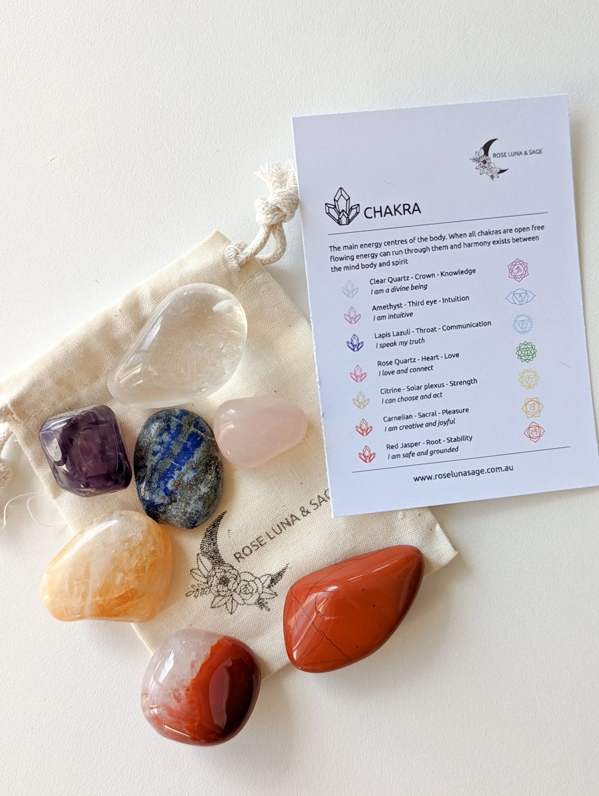 crystals for chakra, chakra healing, crystals for Abundance, crystals kits, ethical crystals Australia.