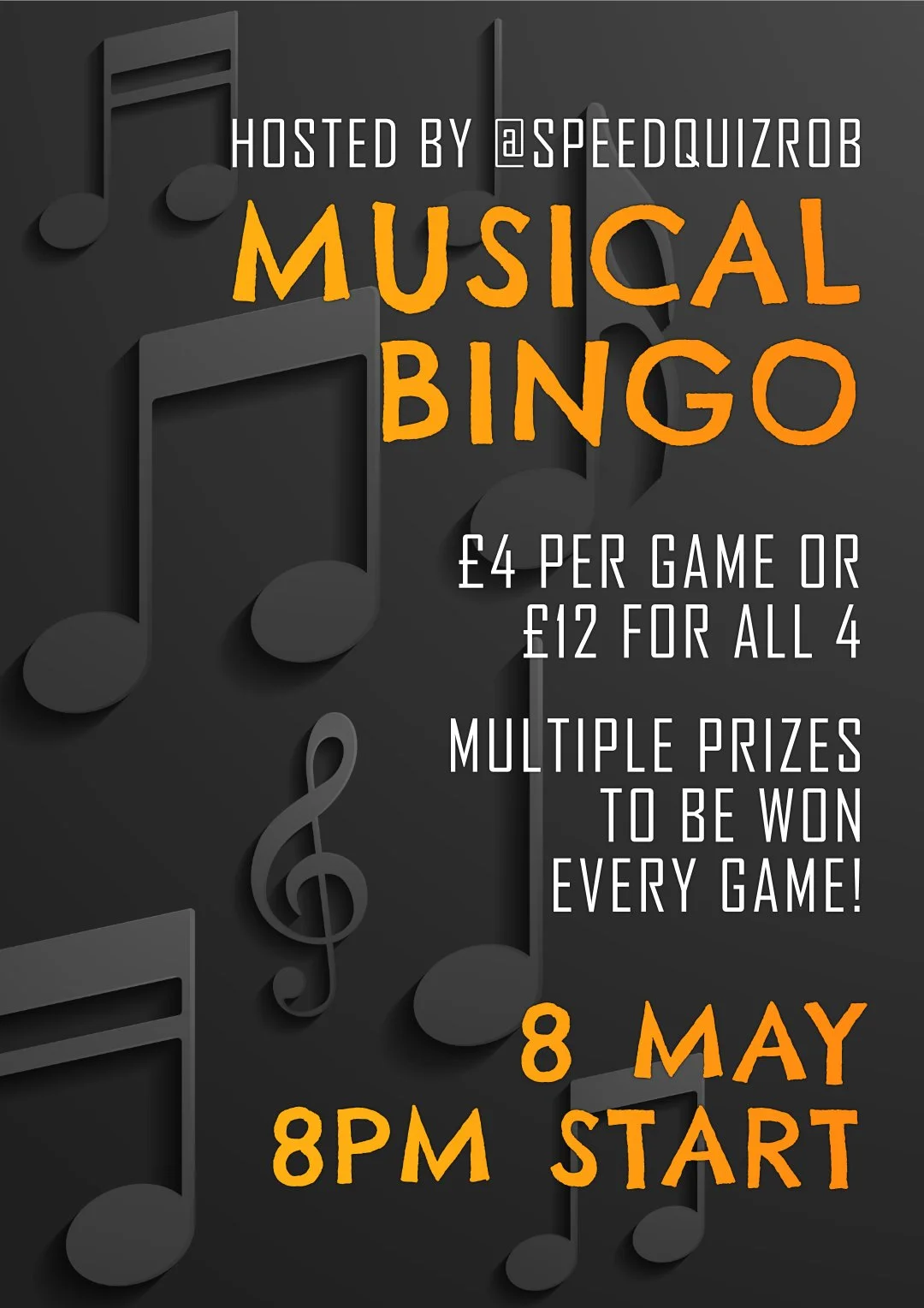 Musical Bingo May 2026