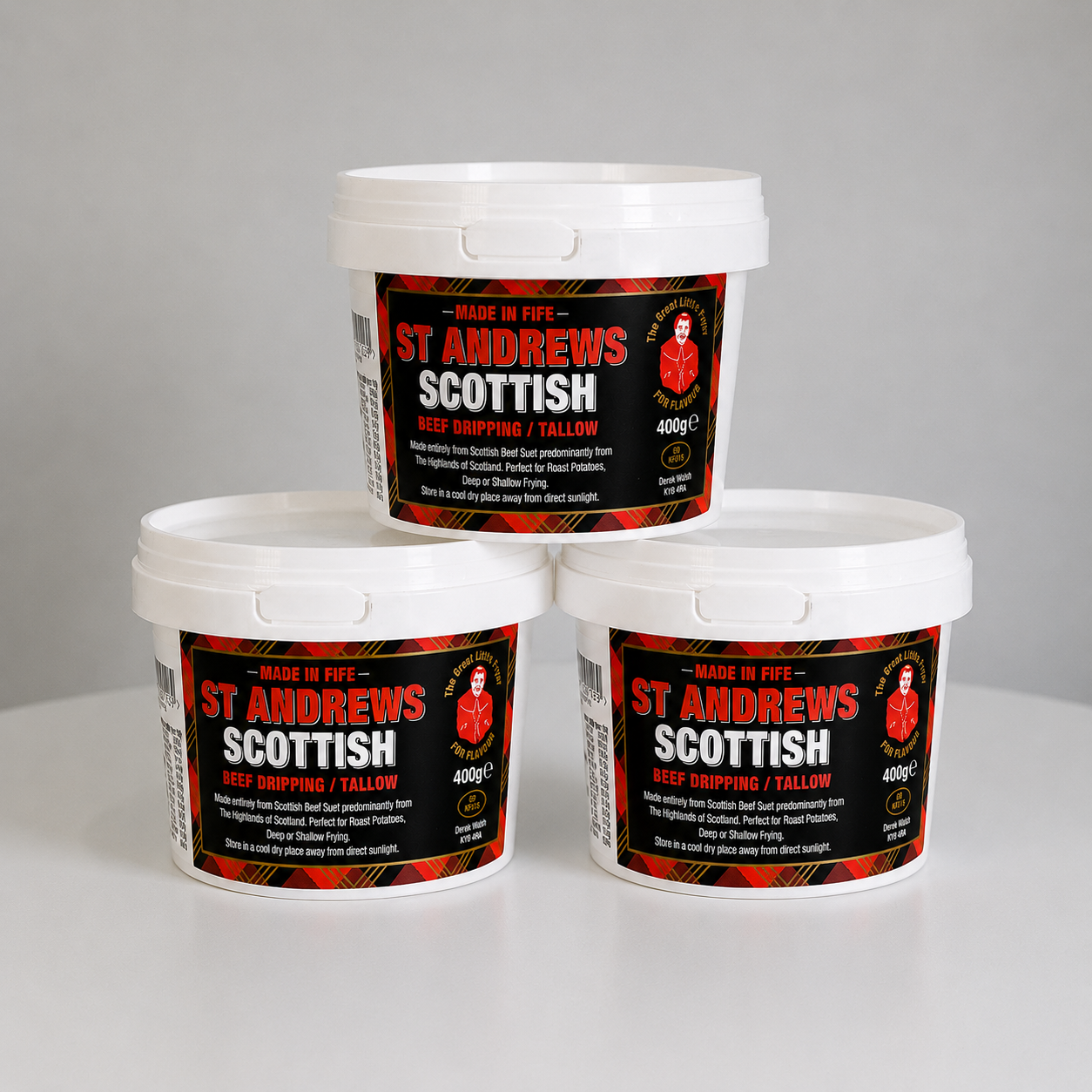 ST. ANDREWS SCOTTISH BEEF DRIPPING / TALLOW 3x400g