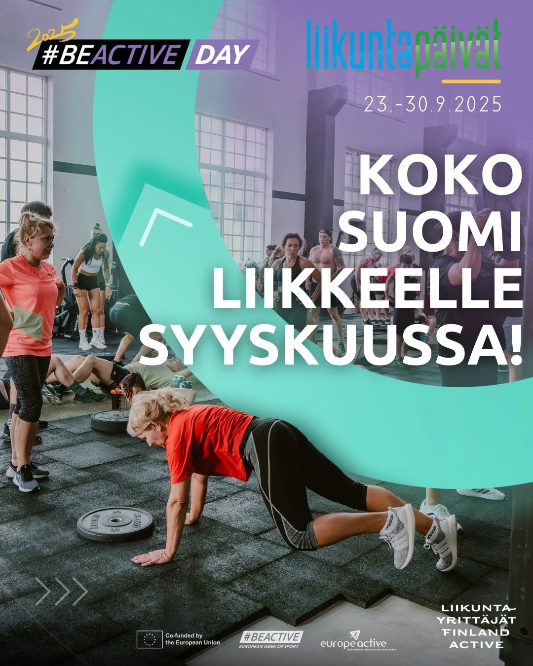 Liikuntap&auml;iv&auml;t &ndash; #BEACTIVE DAY 2025 toteutetaan 23.9.&ndash;30.9.2025.

Maksuttomia ja edullisia liikuntamahdollisuuksia &ndash; tutustu ja tule kokeilemaan 😊

https://www.liikuntapaivat.com/liikuntapaikat

#liikuntapaivat #beactived