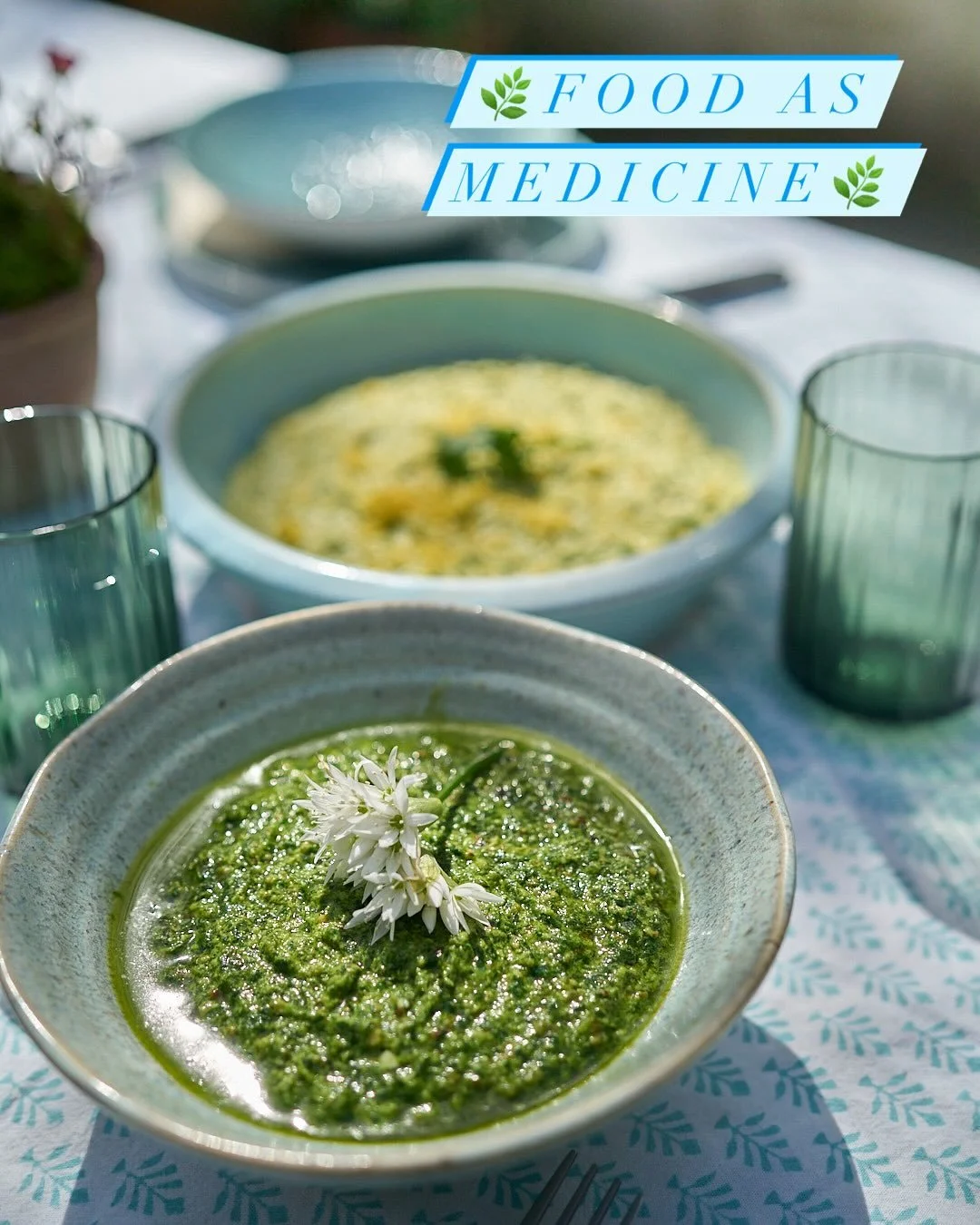 A Higher Nurture Workshop lunch celebrates food as medicine for body and soul 🌿💚🌿

At our Spring Workshop on Sunday we enjoyed these delicious foraged and homemade foods 

🌿wild garlic pesto 
🌿spring pea and herb hummus with chervil, parsley and