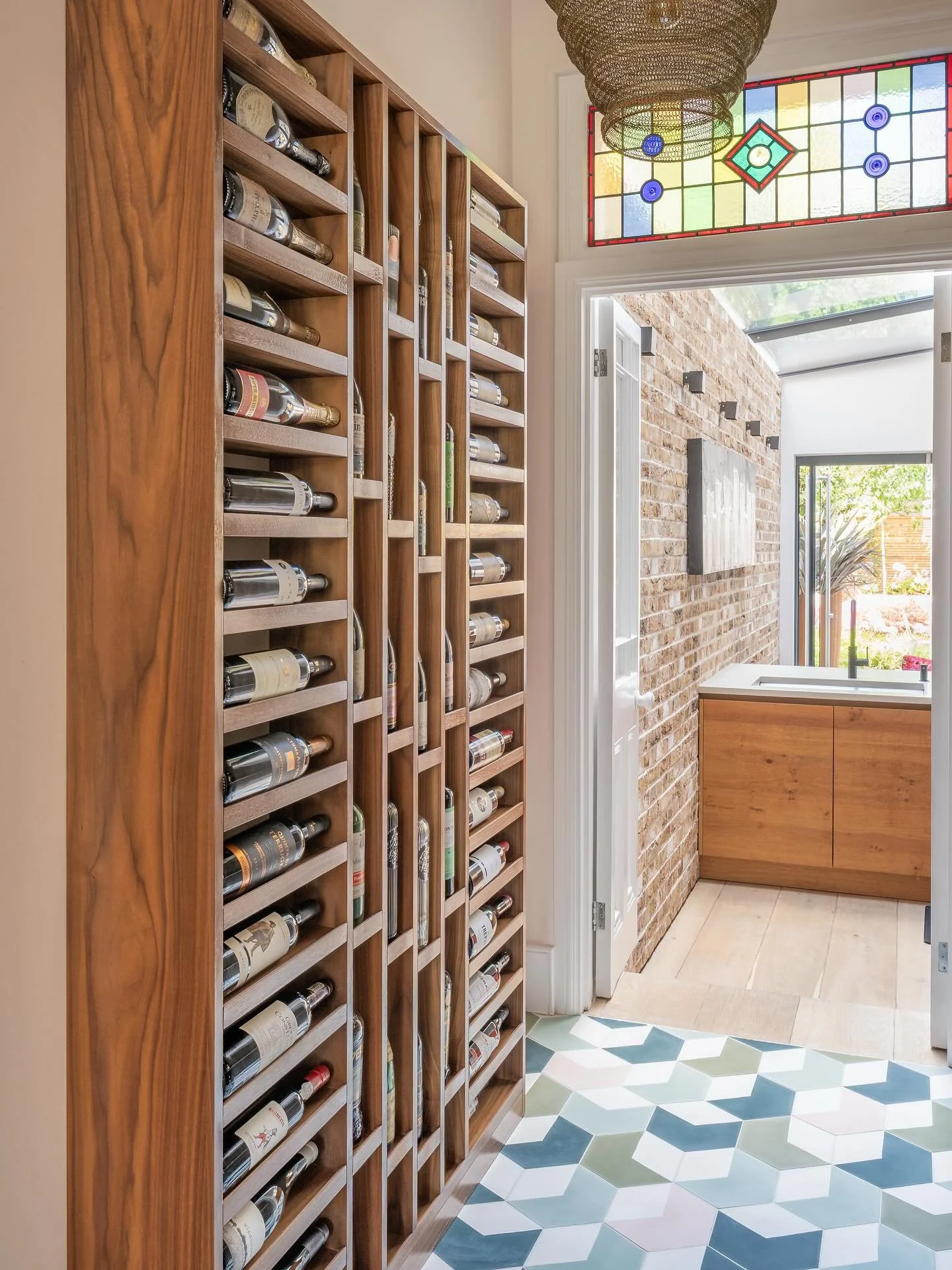 Because every butler&rsquo;s pantry deserves a little drama. Bespoke wine storage, to be as beautiful as it is functional 🍷 

Photos after, during (featuring boxes for styling items from a busy day on site!) &amp; before ✨ 

Styled by @herethereandh