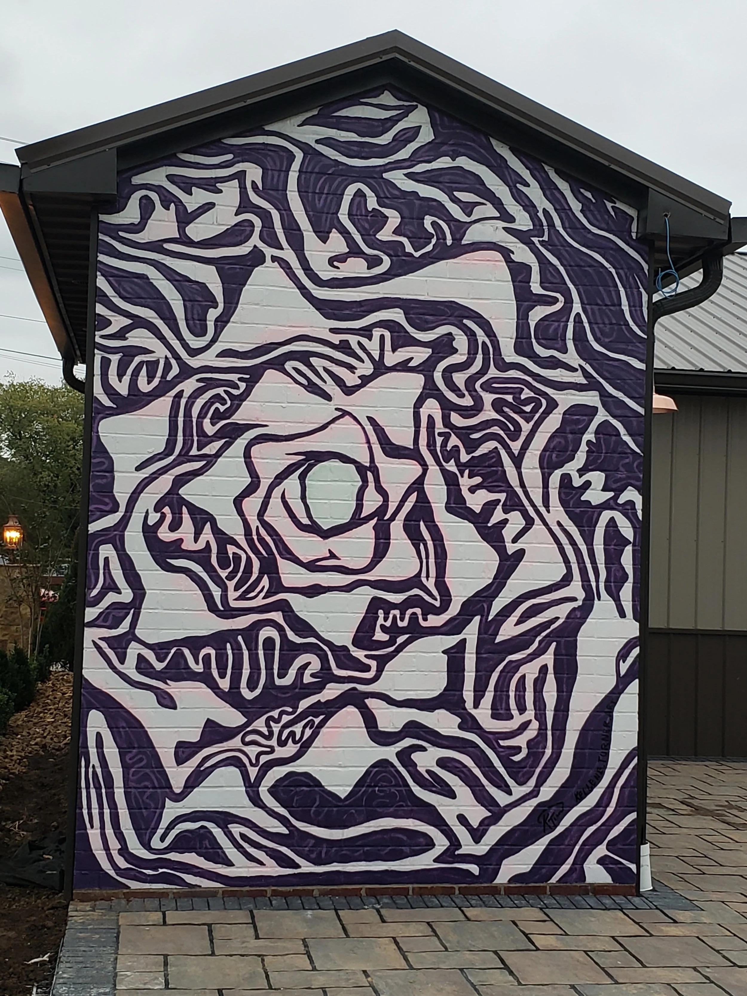 KTurner 2022 Red Cabbage mural at Creekside Gardens in London,KY