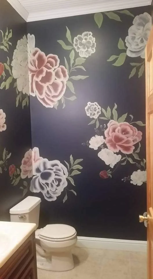 KTurner 2018 Powder Room Floral, Private residence, London,KY 