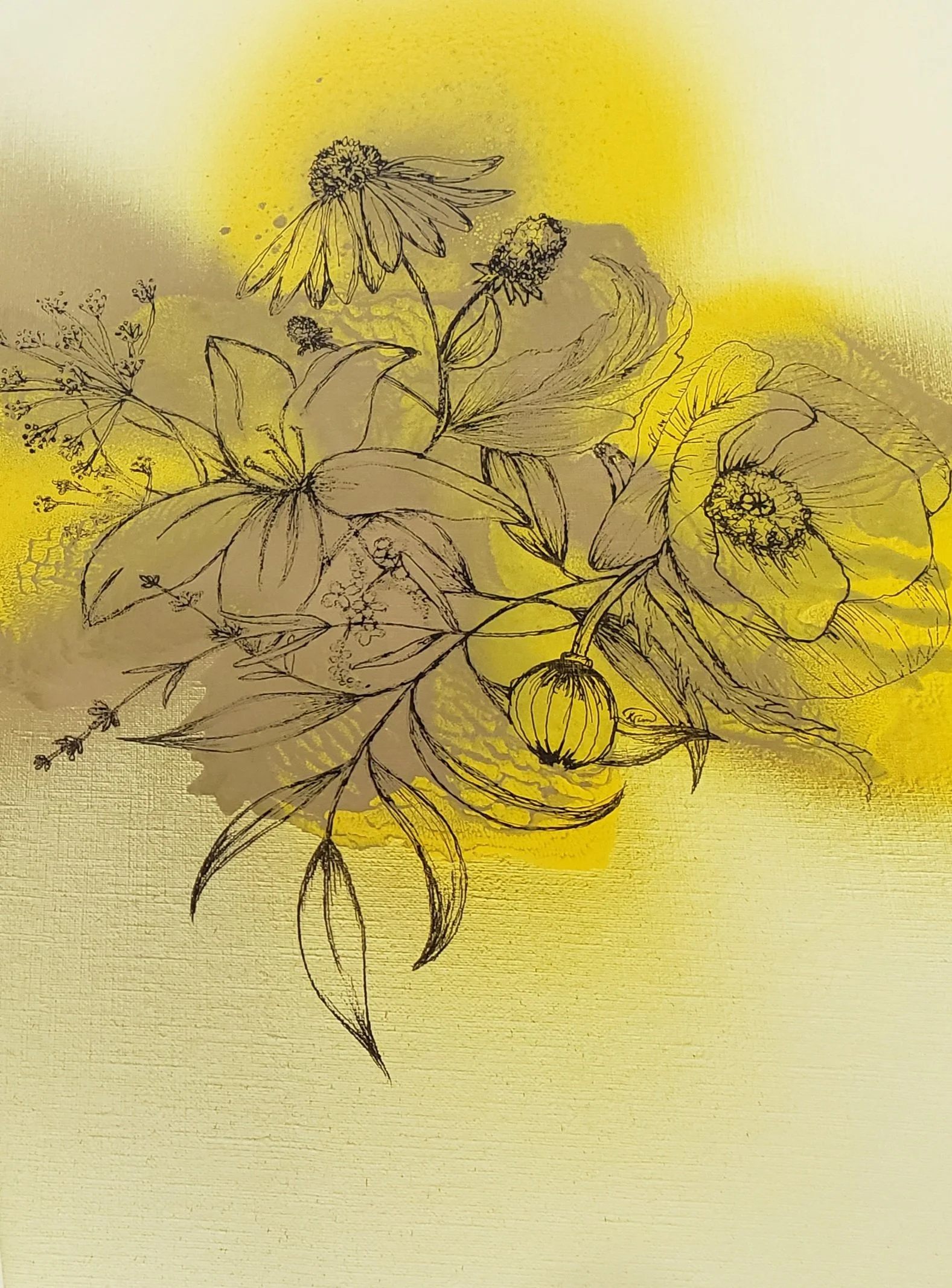 Spray Paint Florals "Wildflowers"