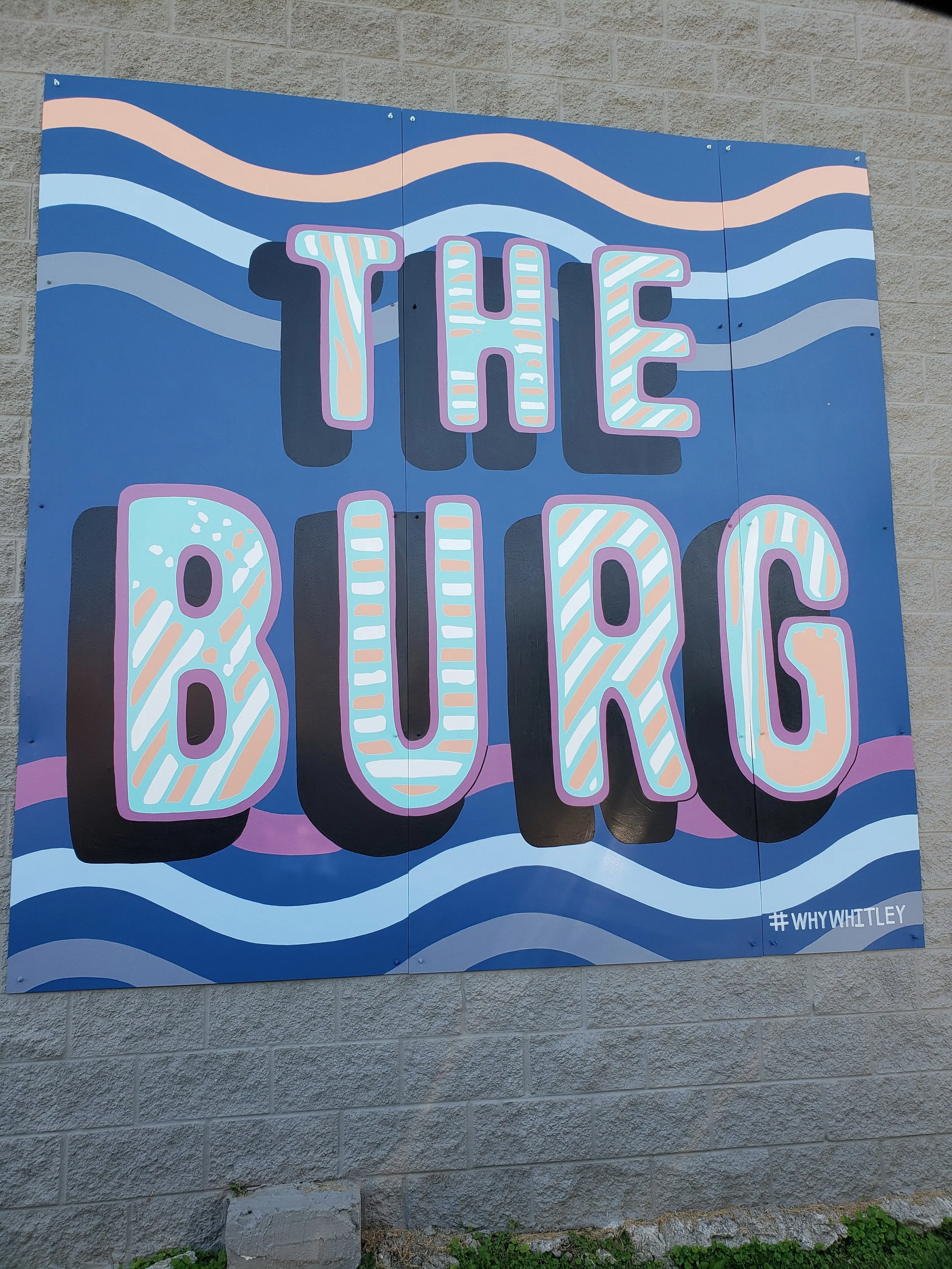 KTurner 2022 The Burg Mural Panel installation, Williamsburg, KY