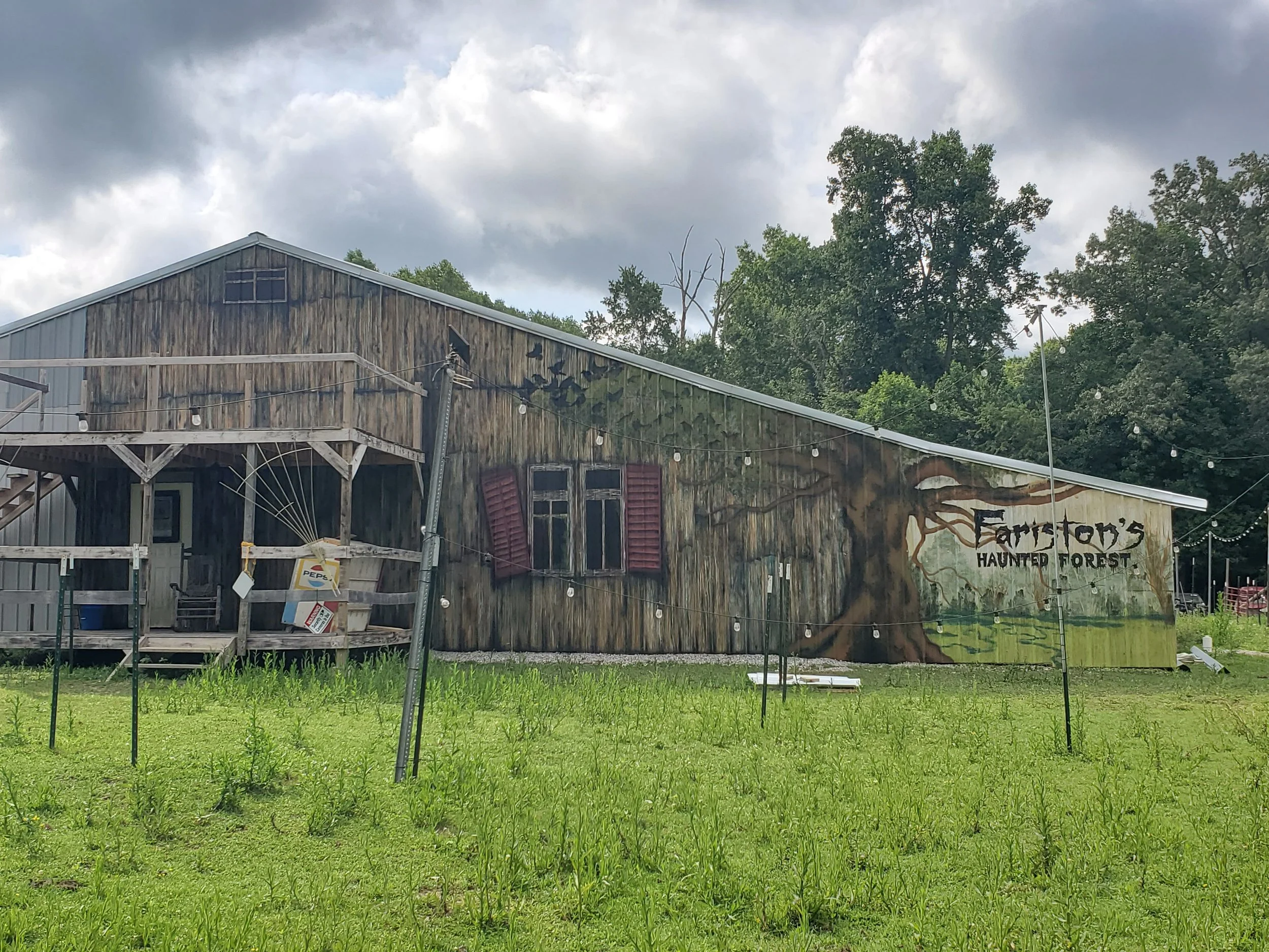 KTurner 2023 Fariston's Haunted Forest Faux Finish Mural in London, KY