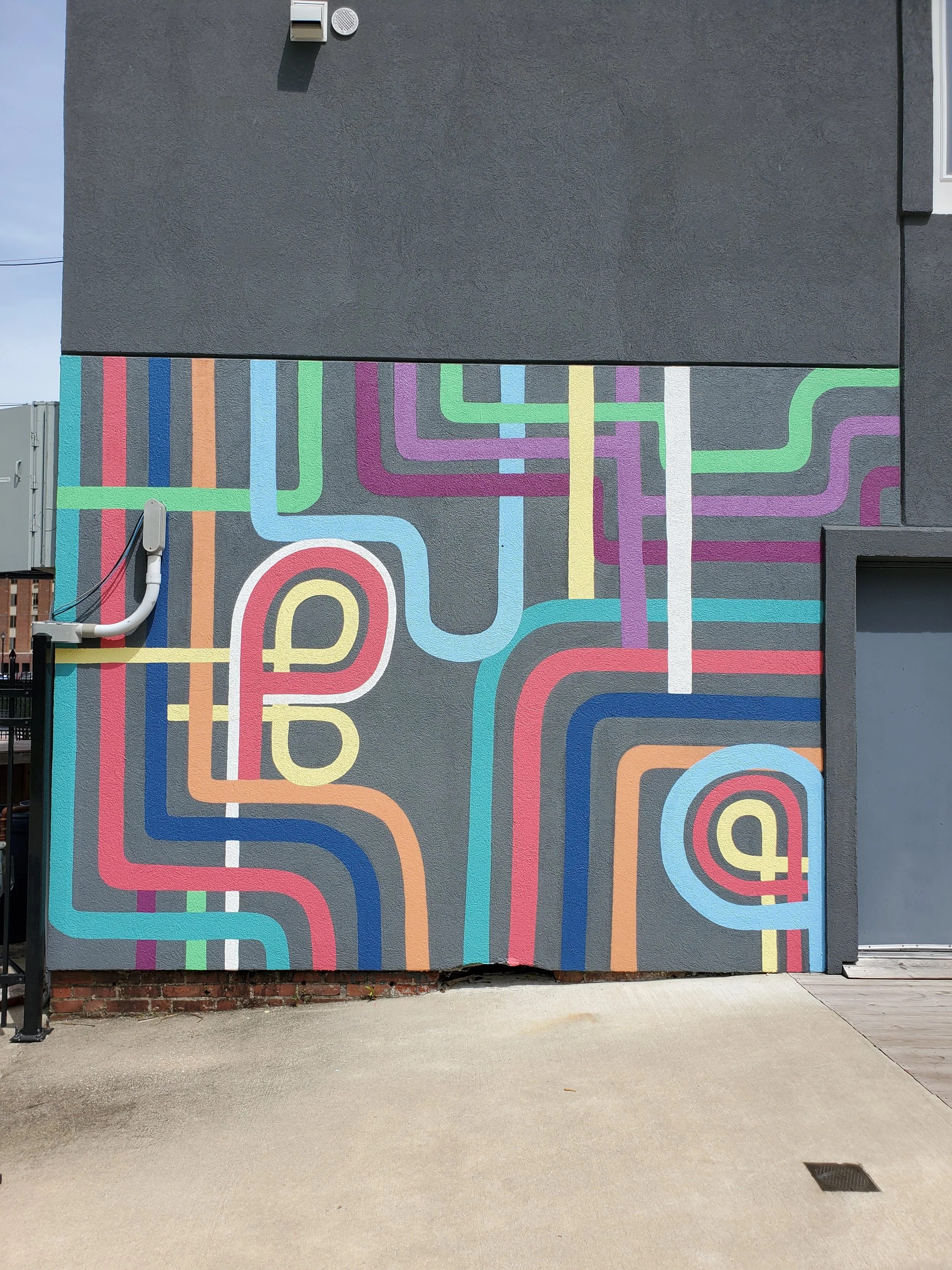 KTurner 2023 Tubular mural, UK Design Student mural, Hazard,KY