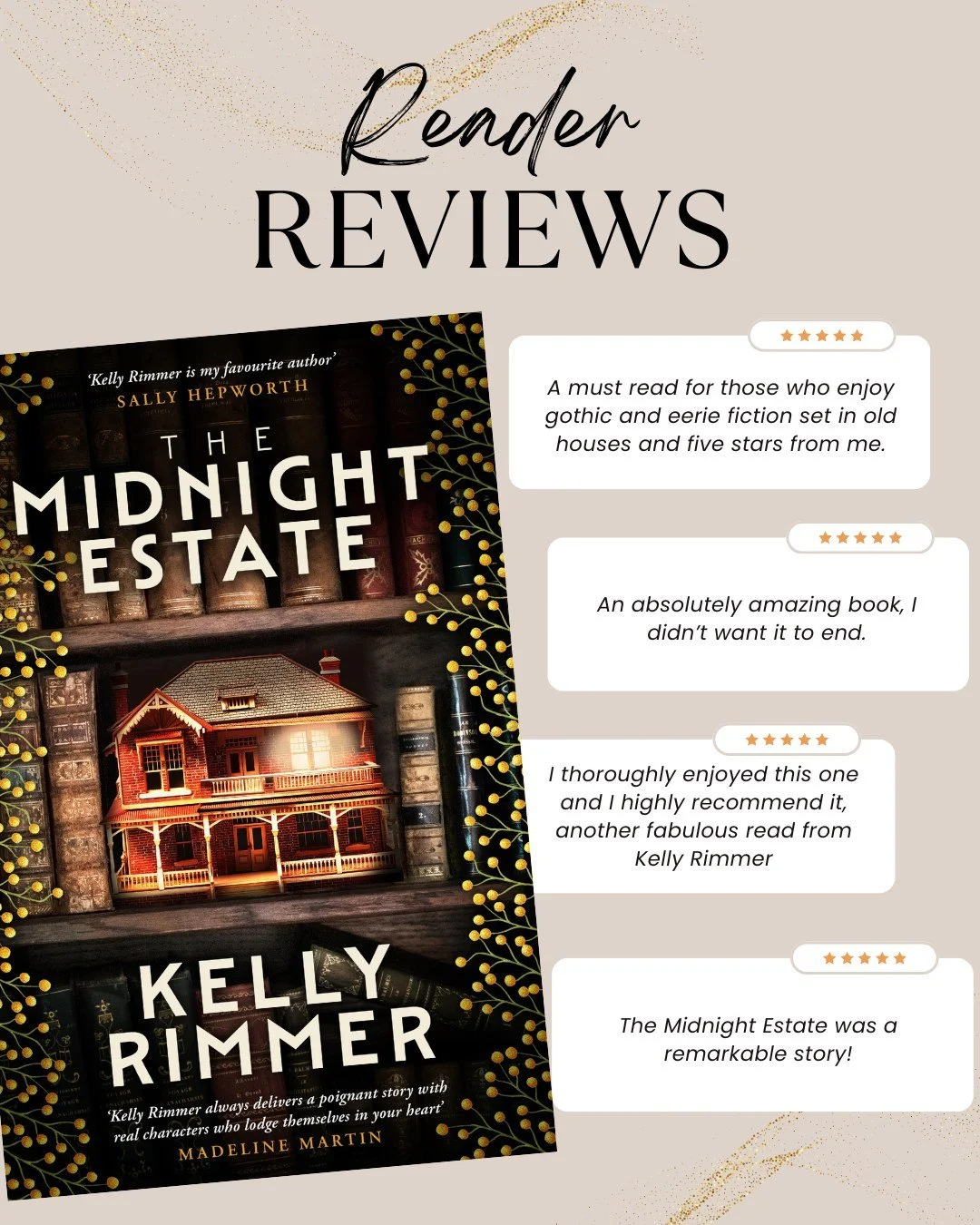 ✨ My heart is so full ✨

The reviews for THE MIDNIGHT ESTATE have been pouring in and I can&rsquo;t tell you how excited (and grateful!) I am to see readers connecting with this story. 🖤

Every kind word means the world! Seeing Fiona&rsquo;s journey
