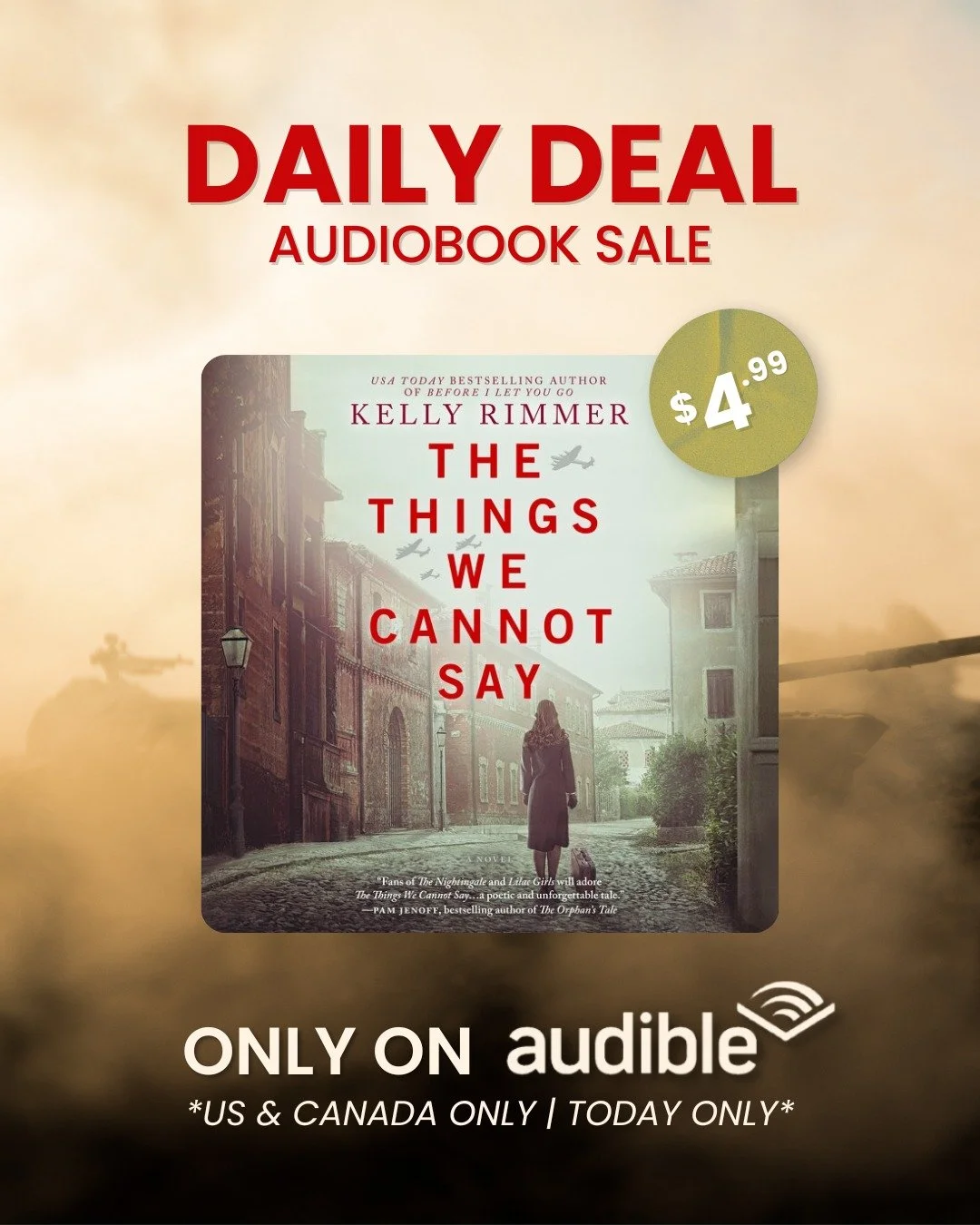 🎧✨ ONE-DAY ONLY AUDIOBOOK DEAL! ✨🎧

If you&rsquo;ve been meaning to listen to THE THINGS WE CANNOT SAY, now is the moment. TODAY ONLY, the audiobook is featured as an Audible Daily Deal for just $4.99 in Canada and the US.

This story holds such a 