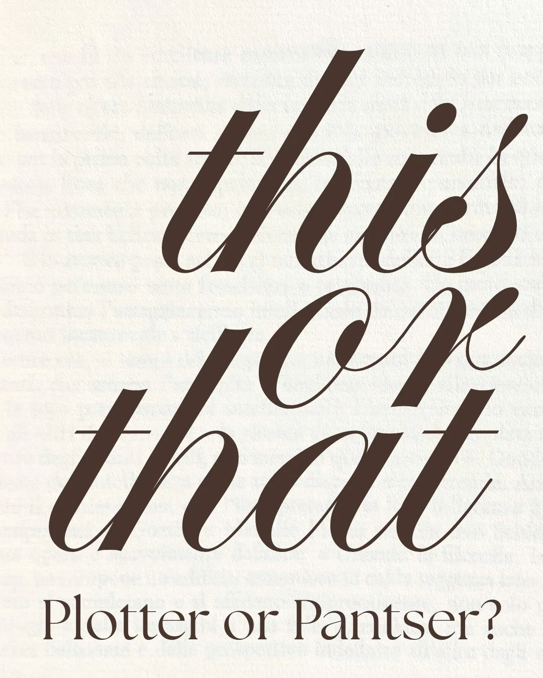 I&rsquo;m not just a plotter, I&rsquo;m a mega-plotter. 😂 I write an extended outline and before I start work on the manuscript, I know what my settings look and smell and sound like, what my character arcs will be, what scenes will take place, what