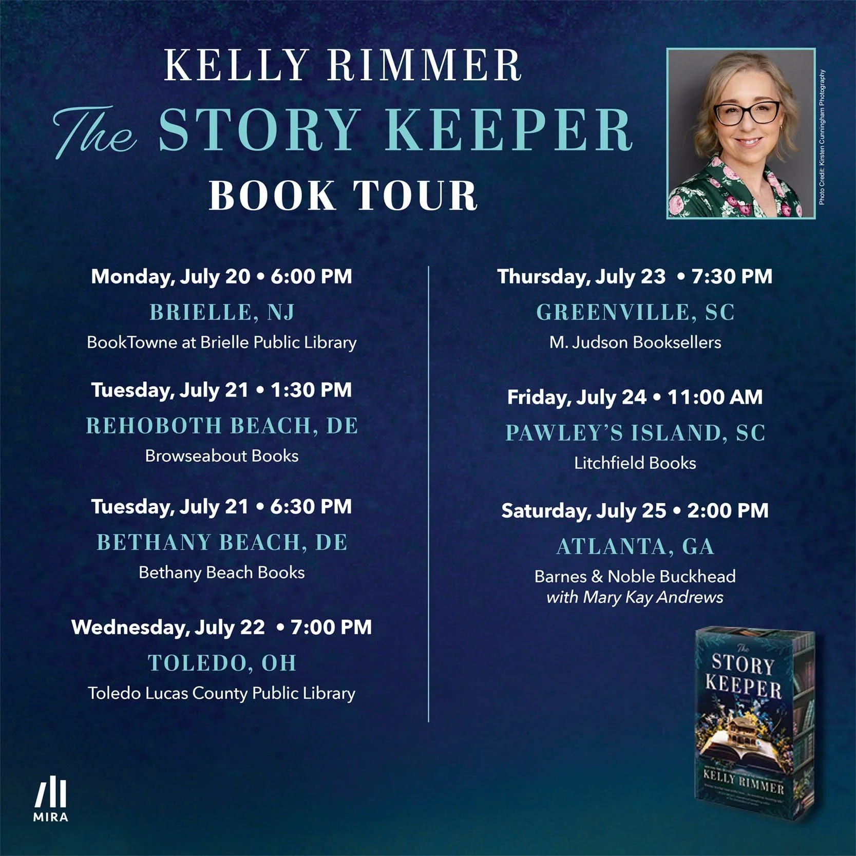 I'll be hopping across the pond in July to celebrate the publication of THE STORY KEEPER ✈️🌎📚

Event links via my website - URL is in my bio.

@htpbooks 
@briellelibrary
@browseaboutbooks 
@bethanybeachbooks 
@mjudsonbooks 
@litchfieldbooks 
@bnbuc