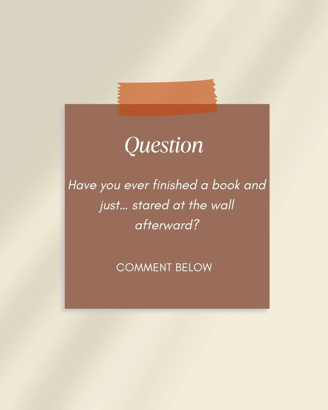 Have you ever finished a book and just&hellip; stared at the wall afterward?

Which story gave you the worst (or best!) book hangover?

#kellyrimmer #readerquestion #bookhangover #bookloversunite