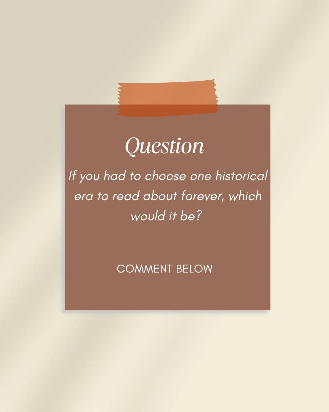 If you had to choose one historical era to read about forever, which would it be? 

I&rsquo;m curious where your interests take you.

#kellyrimmer #historicalreads #readerquestion #bookloversunite