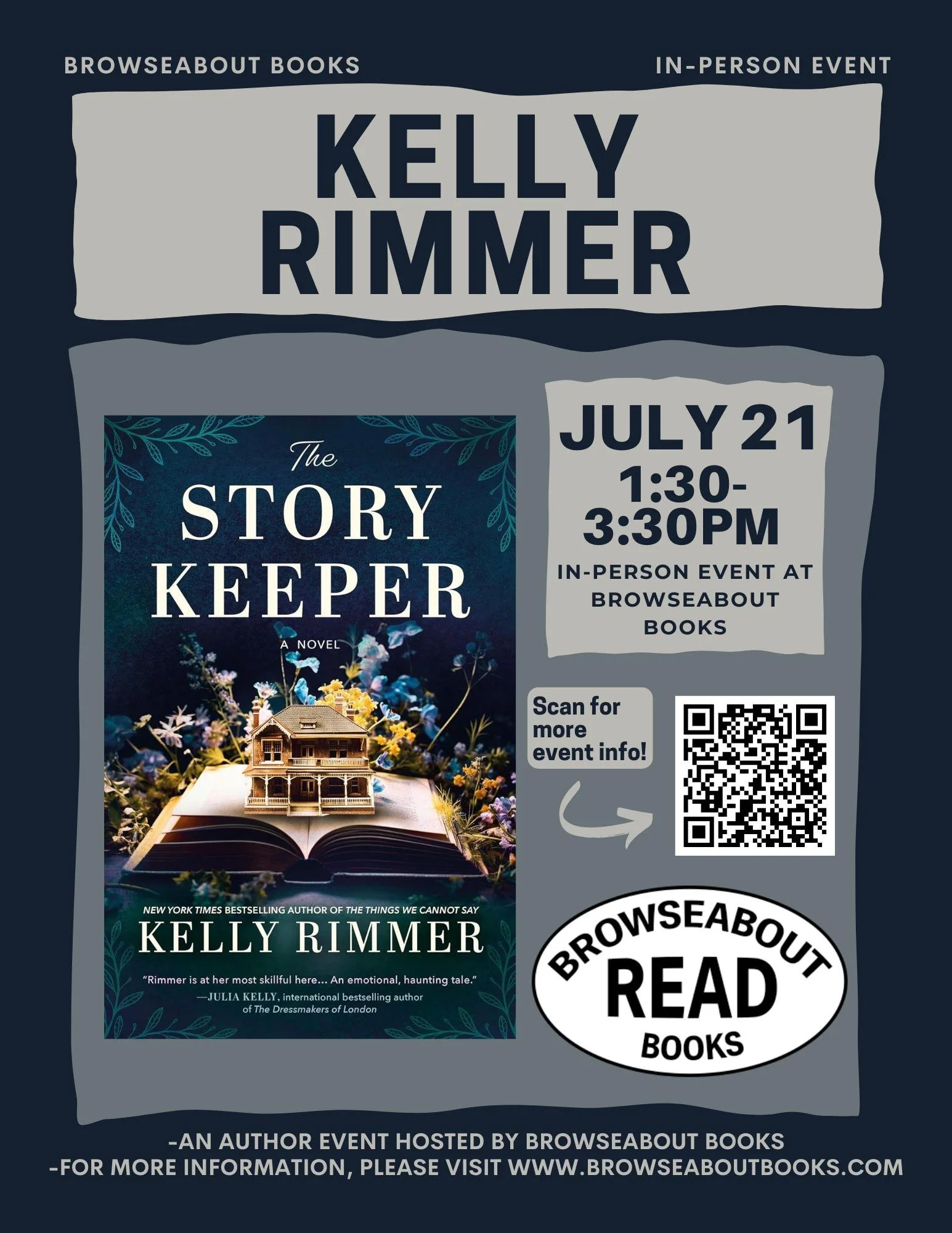 ☀️📚 Rehoboth Beach I&rsquo;m headed your way!

I&rsquo;m so excited to visit @browseaboutbooks on Tuesday, July 21 at 1:30PM as part of The Story Keeper US tour. I cannot wait to finally celebrate this story with my North American readers in person.