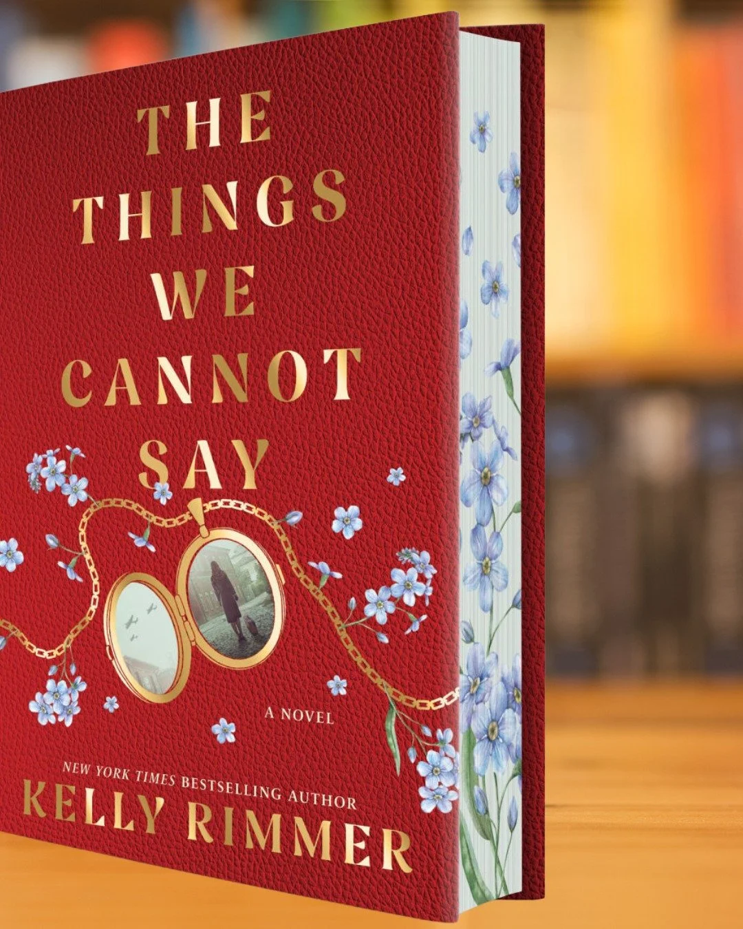 I have a confession to make...

Every time I see the special collector's edition of THE THINGS WE CANNOT SAY, I fall a little bit more in love with it.

The beautiful cover. The stunning sprayed edges. The way it feels like a keepsake rather than jus