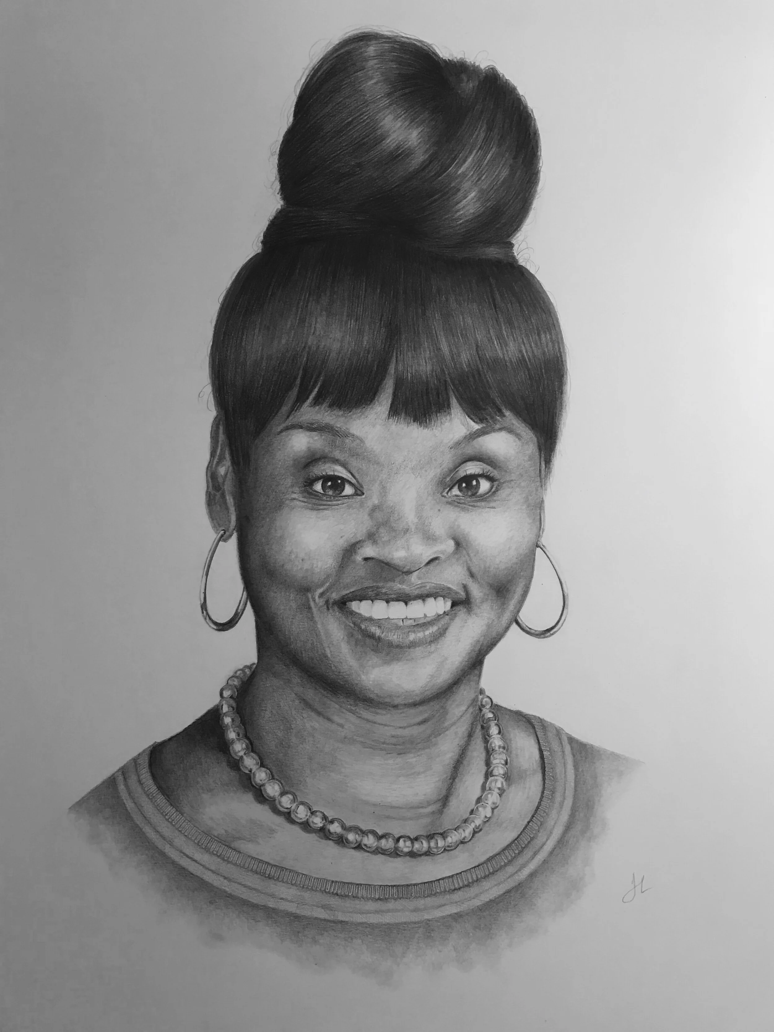  Commission for pencil portrait as a gift for a retiring school principal. 