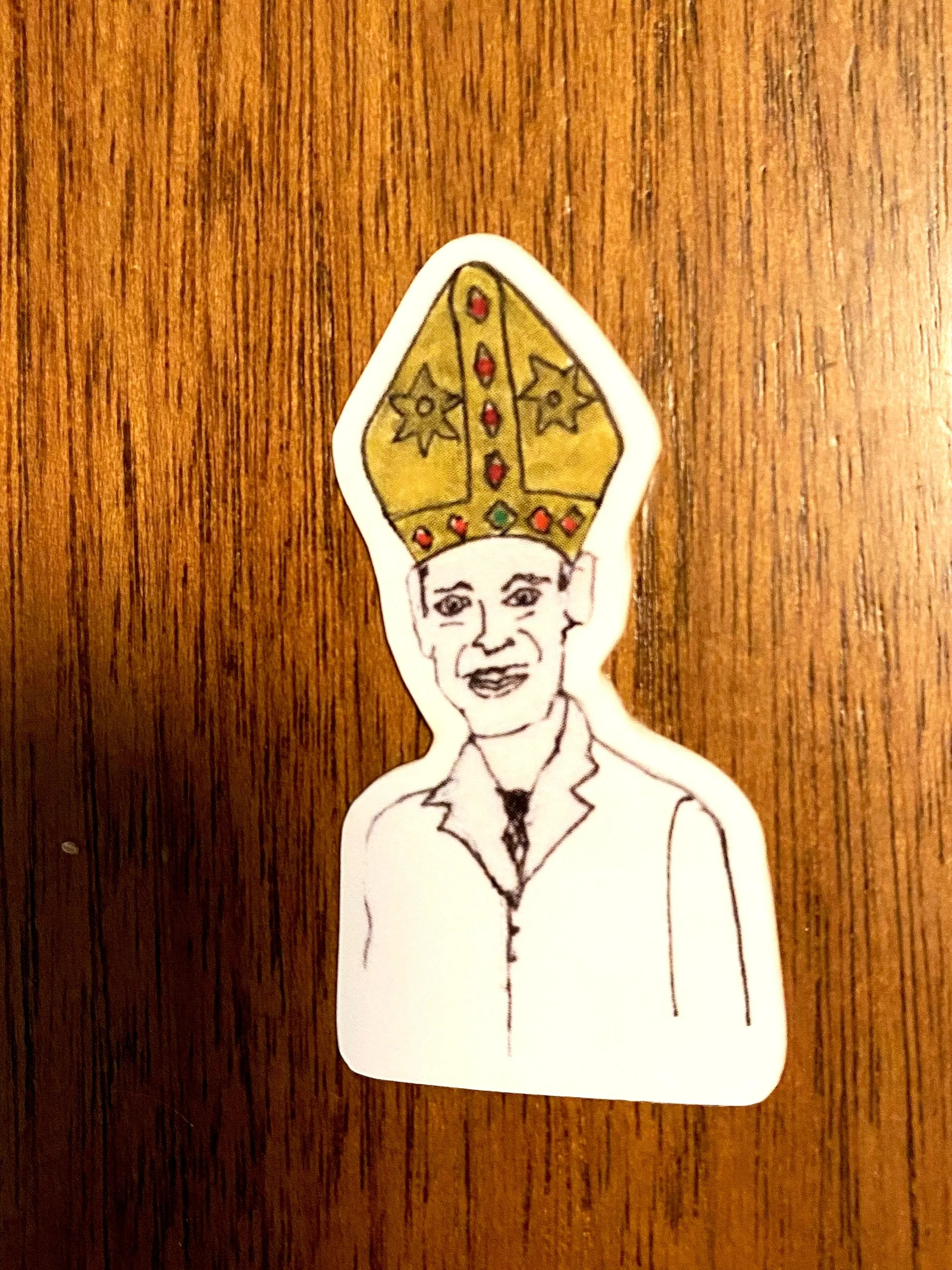 John Waters "Pope of Trash" Sticker