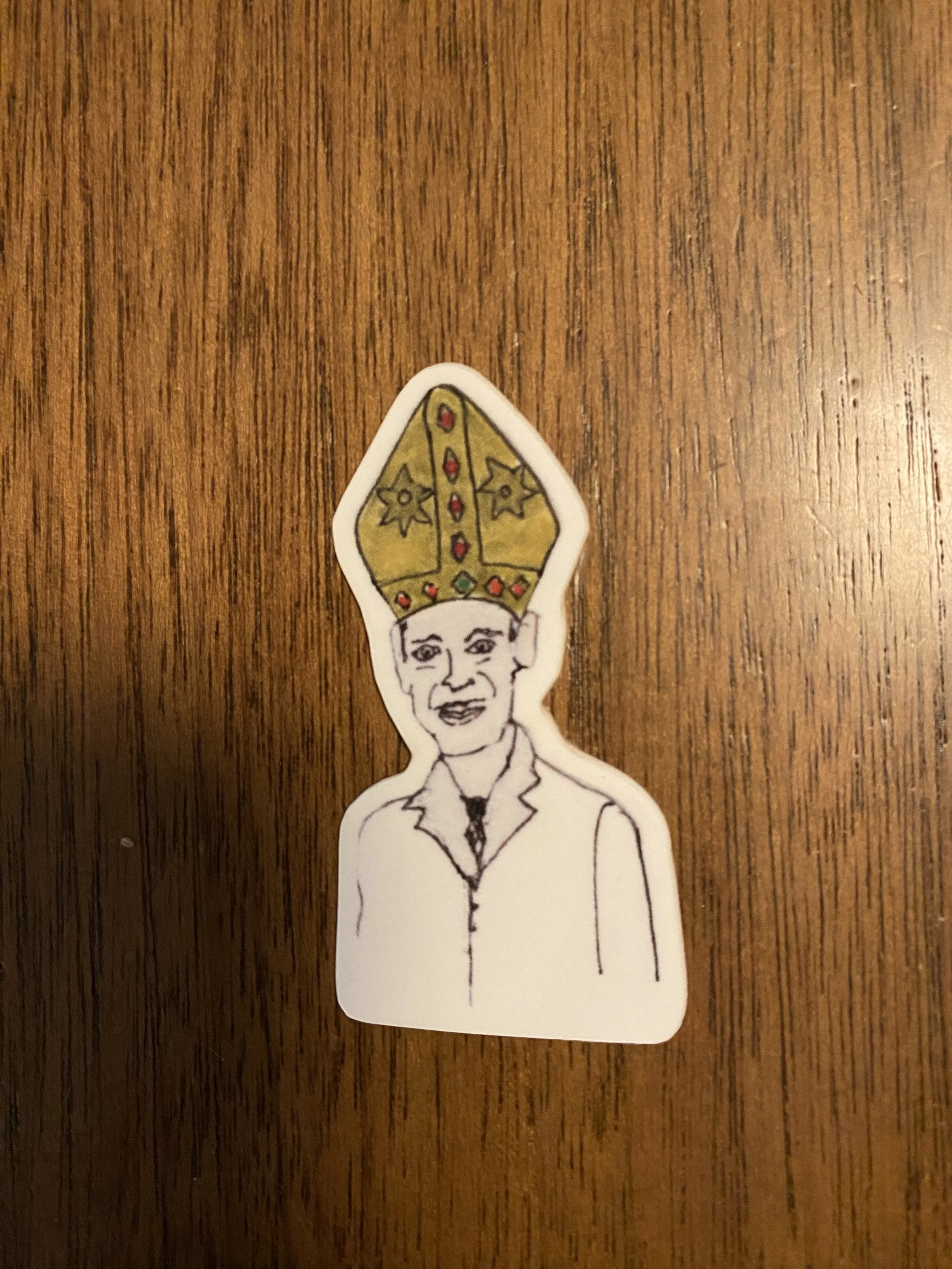 John Waters "Pope of Trash" Sticker