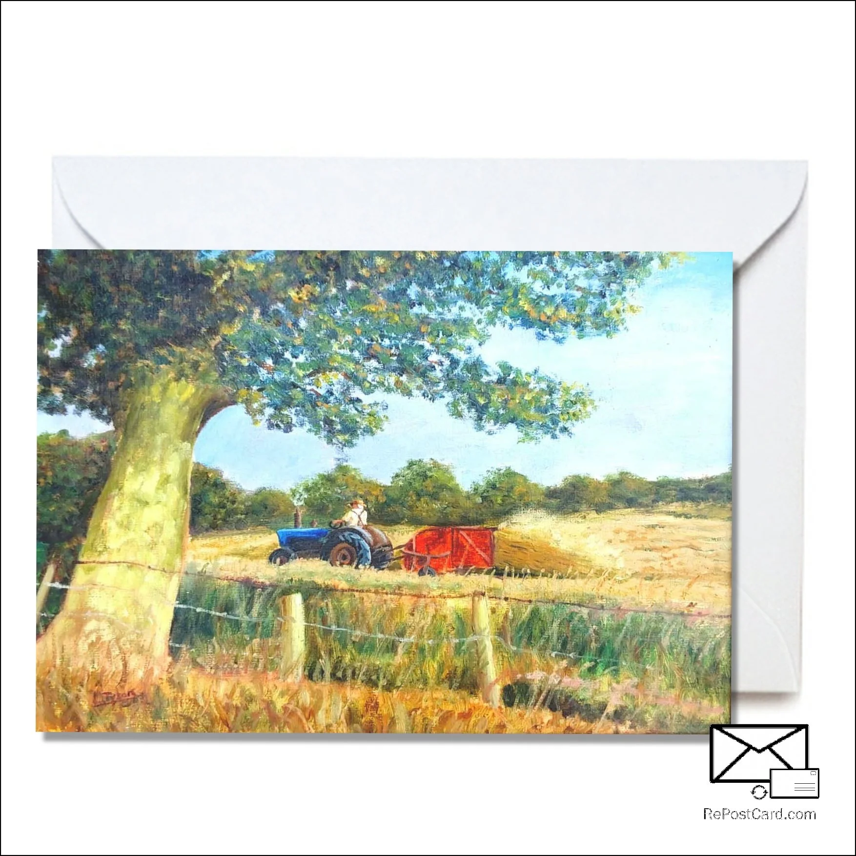 Grandad Haymaking oil painting on paper c.jpg