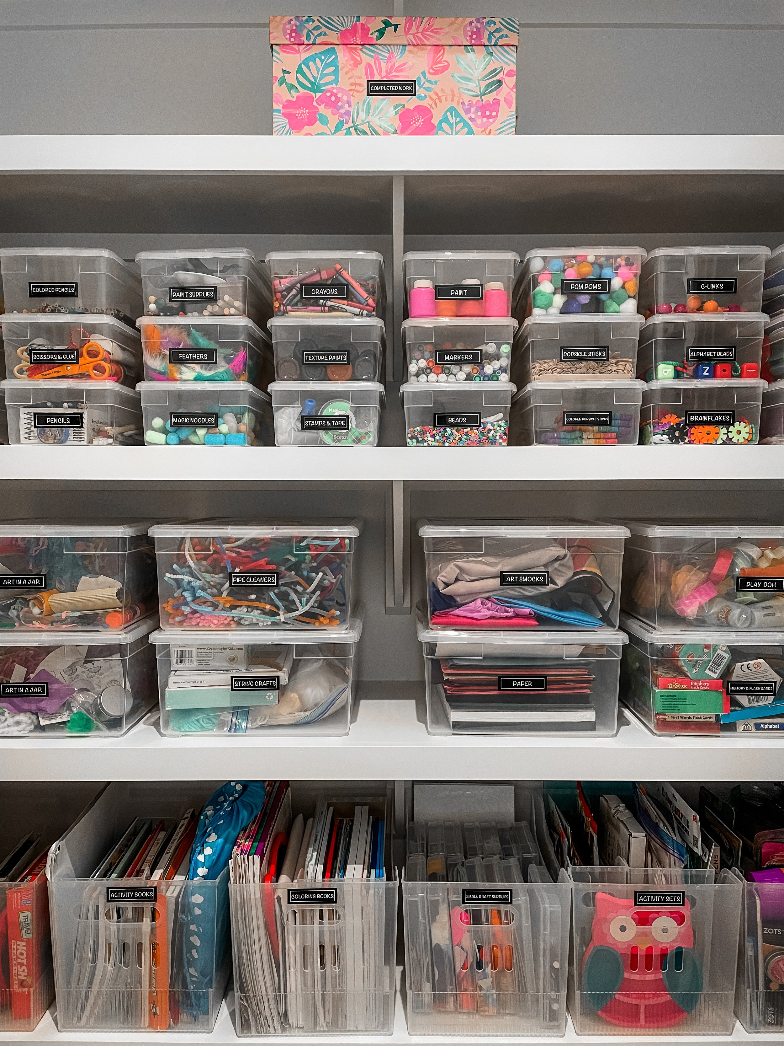 How to Organize Crayons & Coloring Books  Small closet storage, Coloring  book storage, Diy small