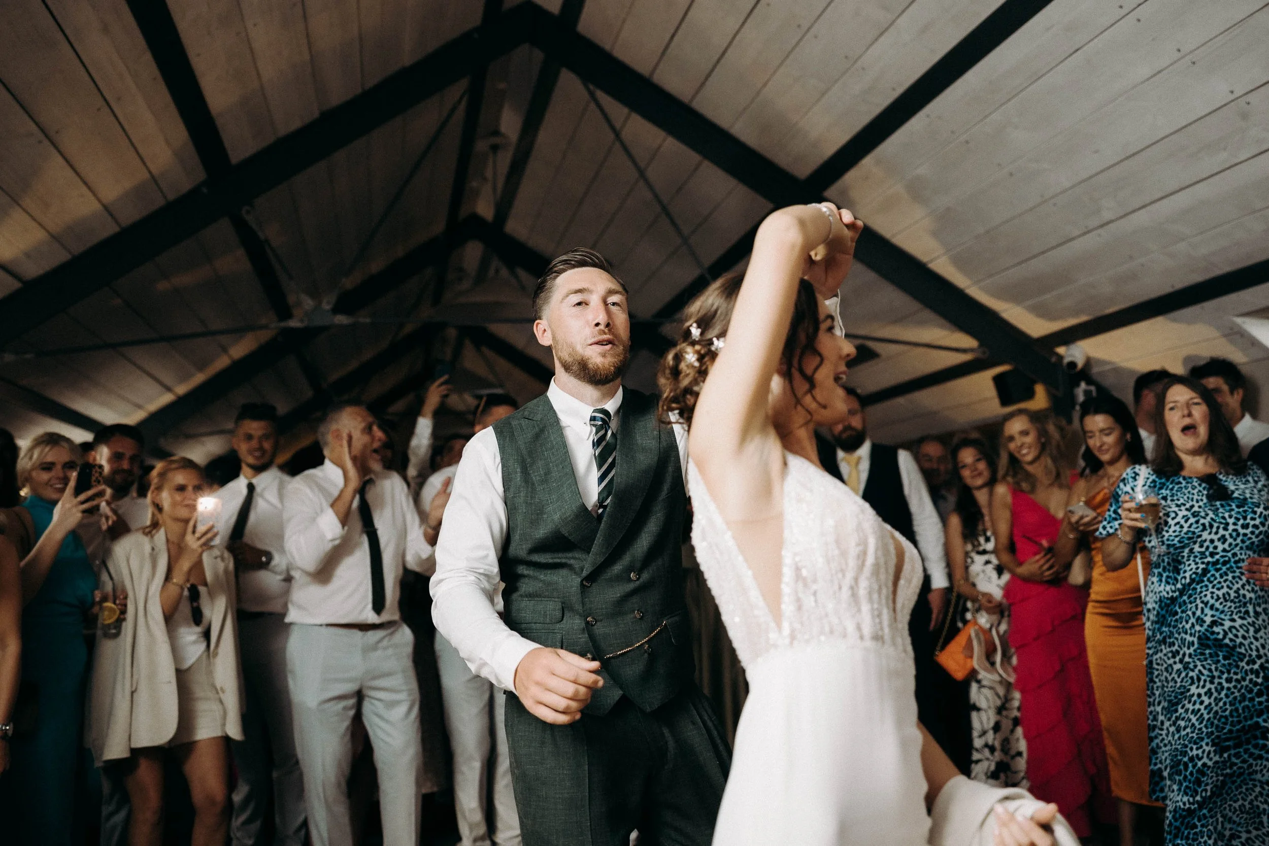 Bride & grooms first dance at Grangefields Wedding venue.