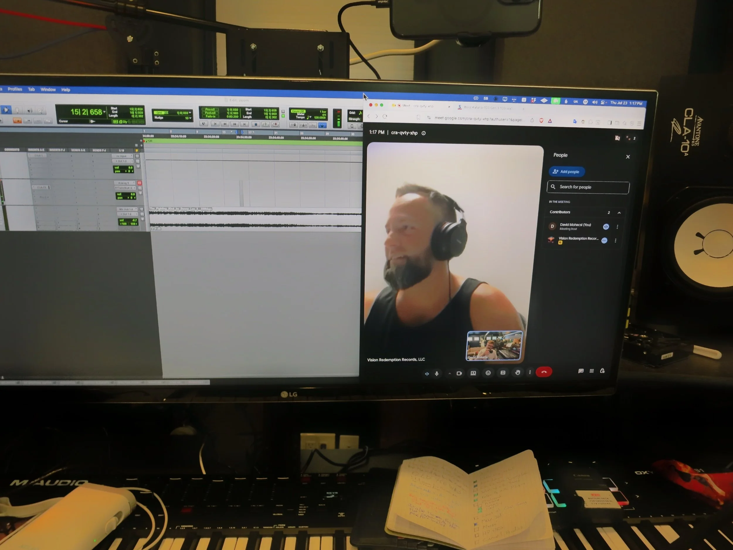 Awesome prepro session today with @dannyleevrr 

COOKING.

#rock #recordproducer #mixengineer #homestudio #perfectisboring