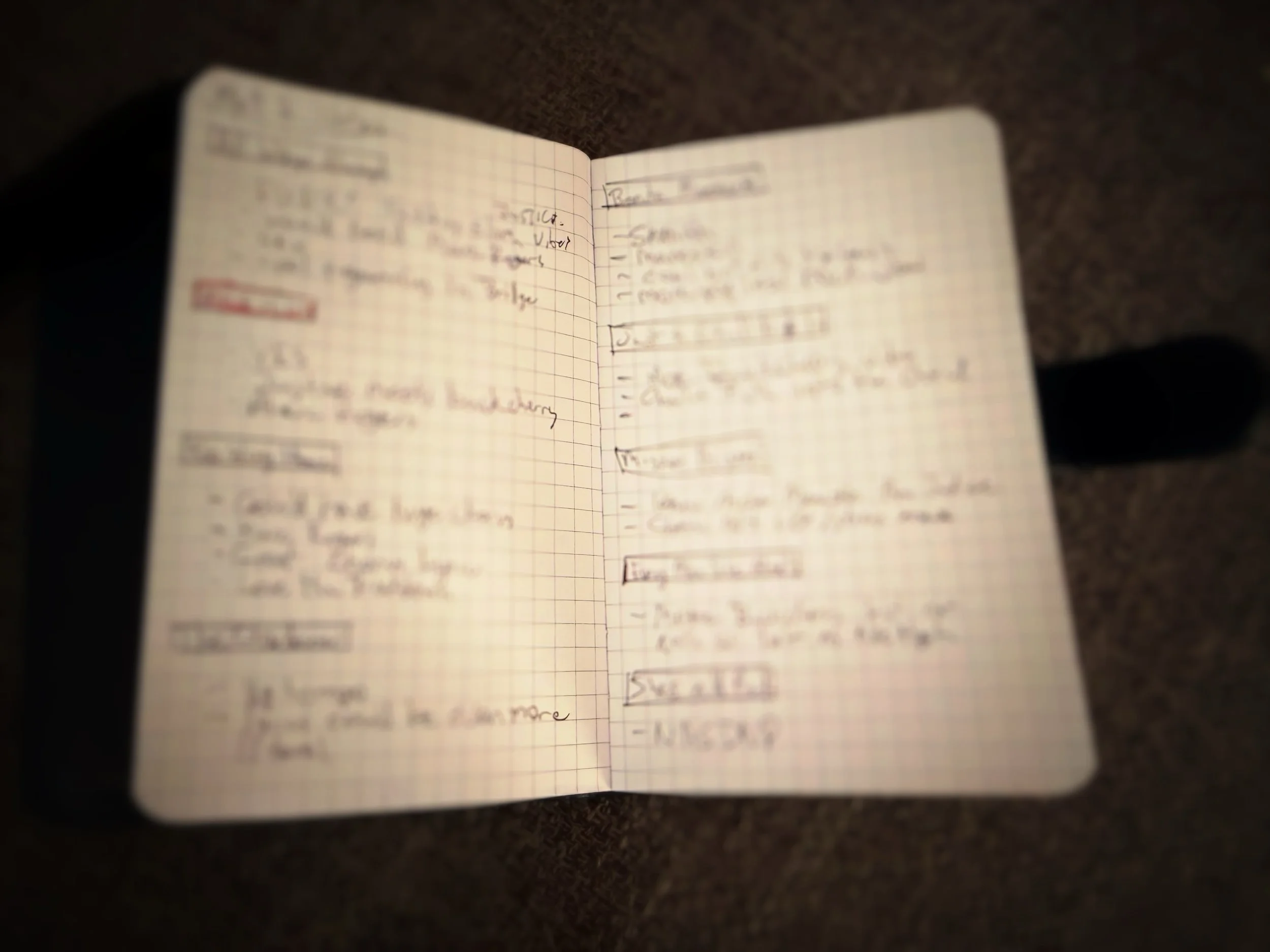 A little peak behind the curtain.  When an artist first reaches out to me they often have a backlog of songs that are contenders for the record.  I&rsquo;ll go through each song brain dump simple notes.  Sometimes it&rsquo;s more complex ideas about 