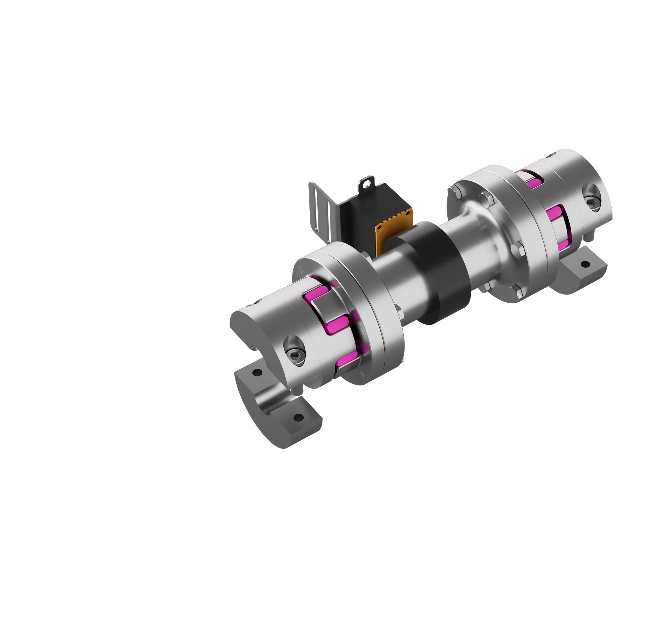 R+W iPK with elastomer couplings – split hubs shown for installation