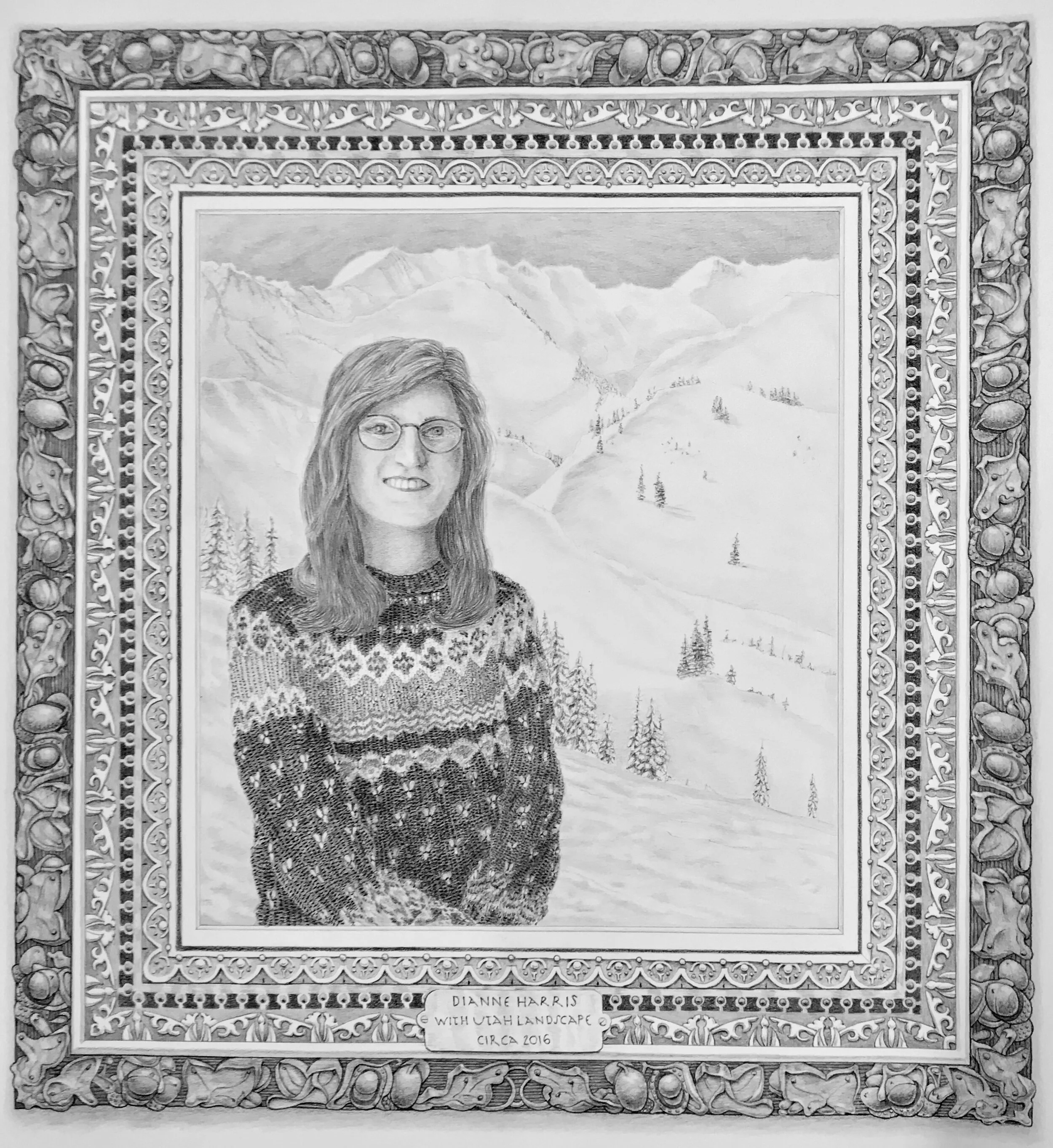 Dianne Harris with Utah Landscape circa 2016, 25" h x 26 1/2" v