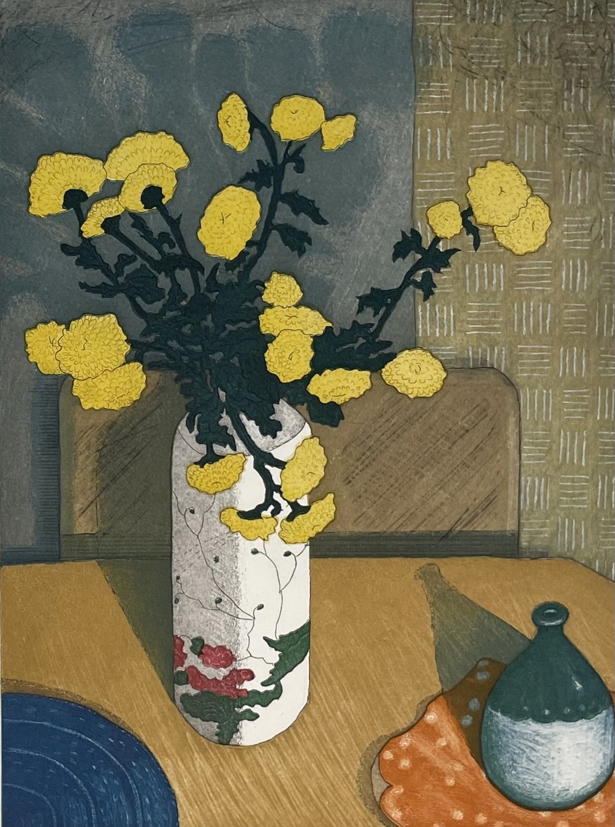 Still Life with Japanese Vase (2023), 9" h x 12" v
