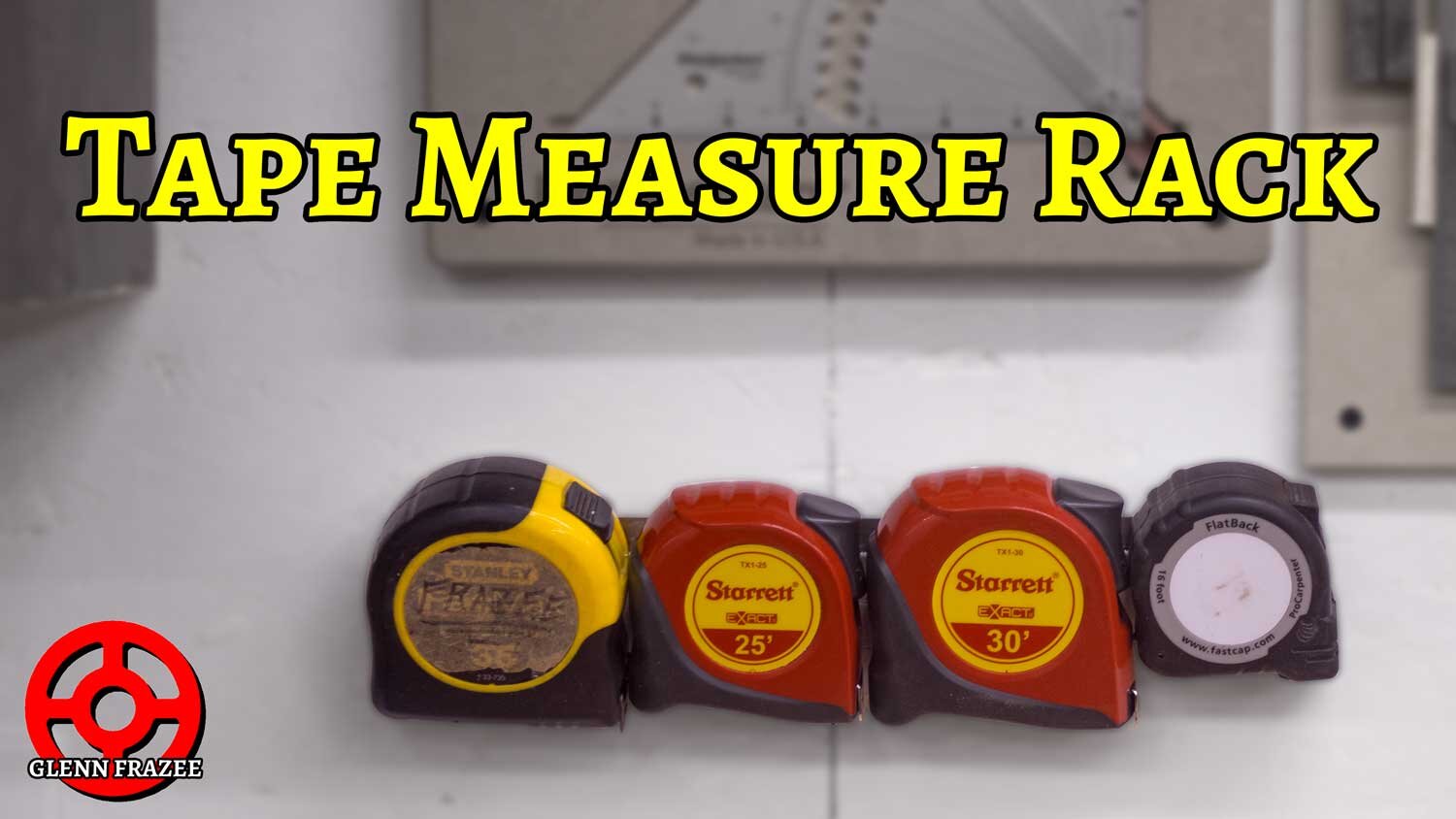 Wall-Mount Tape Measure Rack