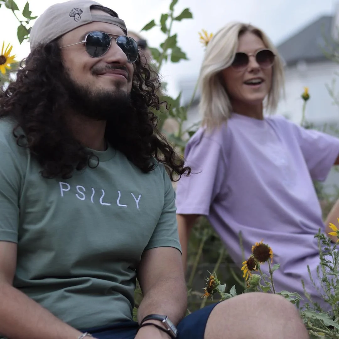 Getting Psilly just in time for the summer with some lightweight tees with minimal embroidery 🍄 @psillygoofymood