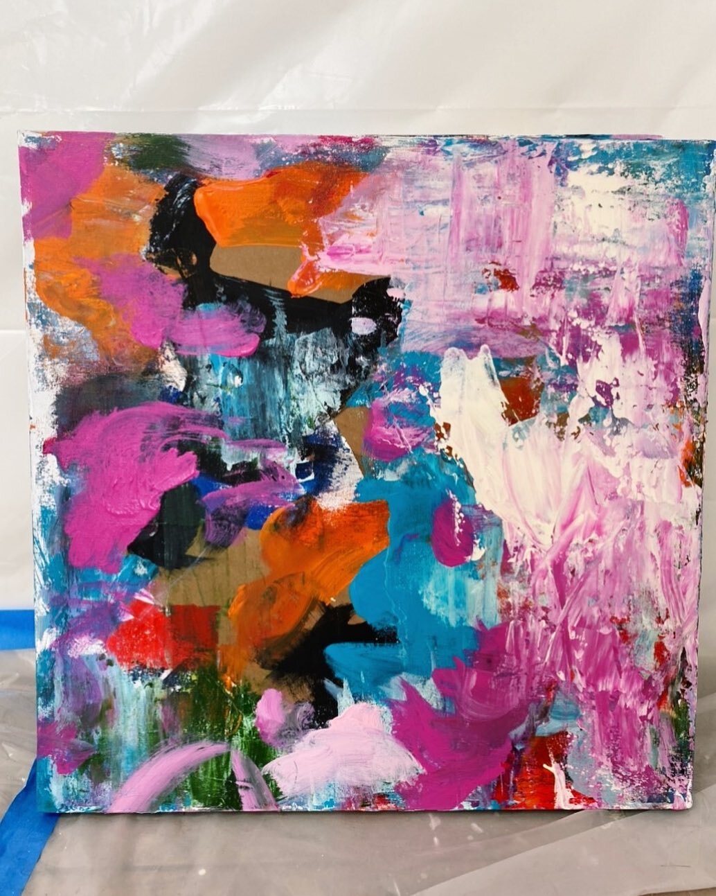 Here is another 11&rdquo;x14&rdquo; mixed mides on canvas. I&rsquo;m in the process of adding  and scraping paint. I&rsquo;m really enjoying working small, it was always a challenge for me working in a small scale as I&rsquo;m so use to working reall